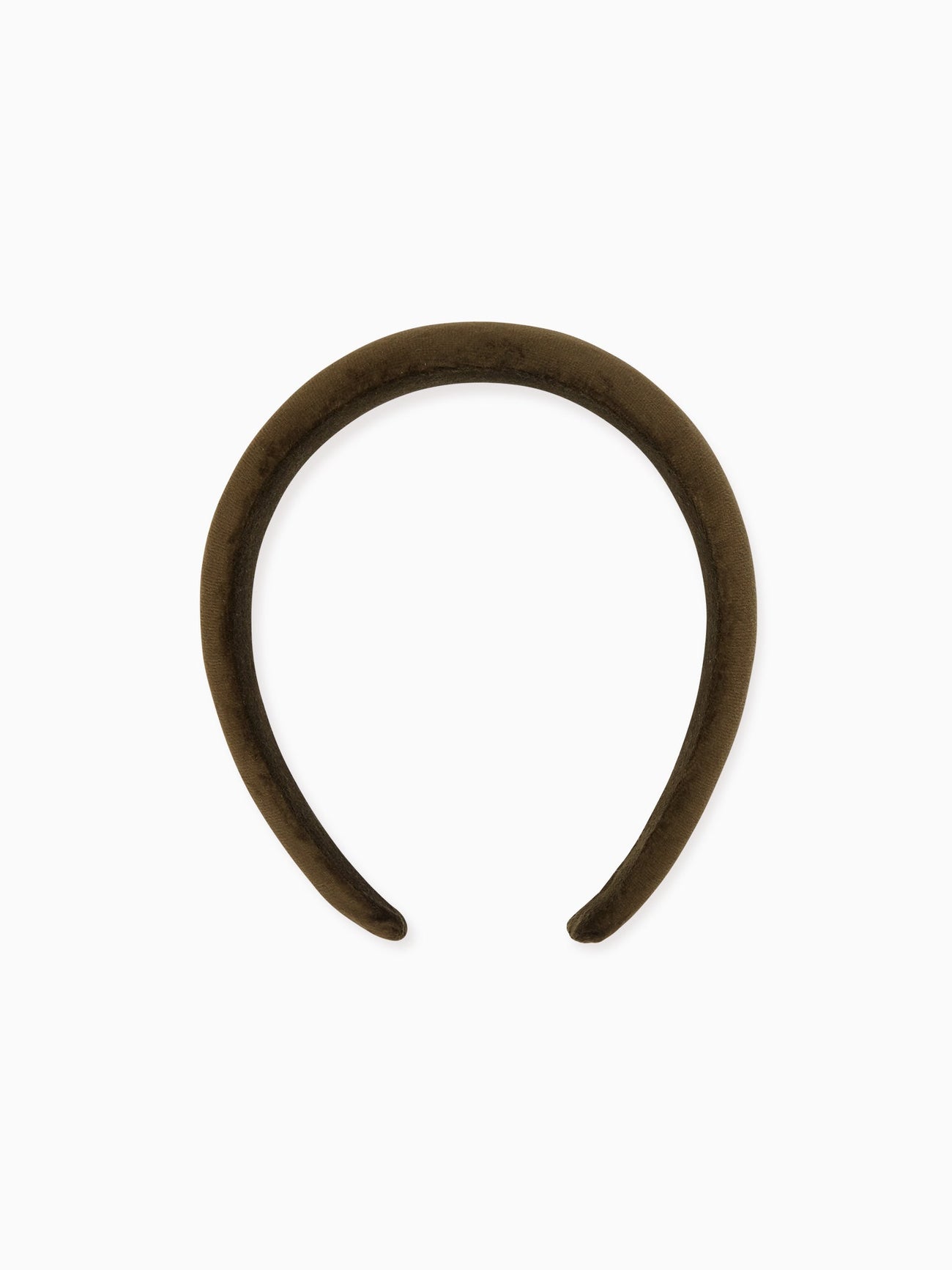 Olive Velvet Girl Wide Headband