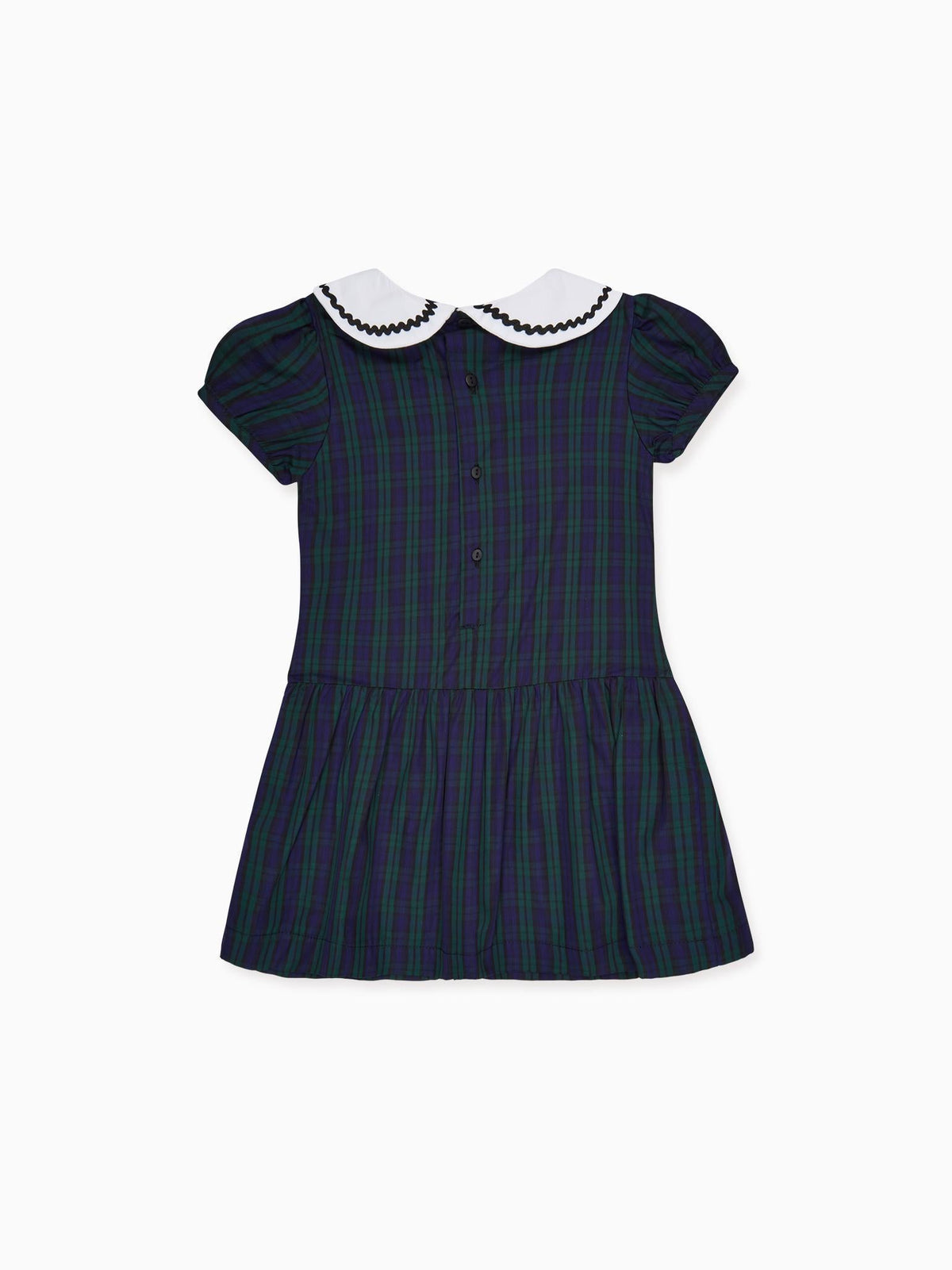 Navy Check Xana Girl Drop Waist Dress