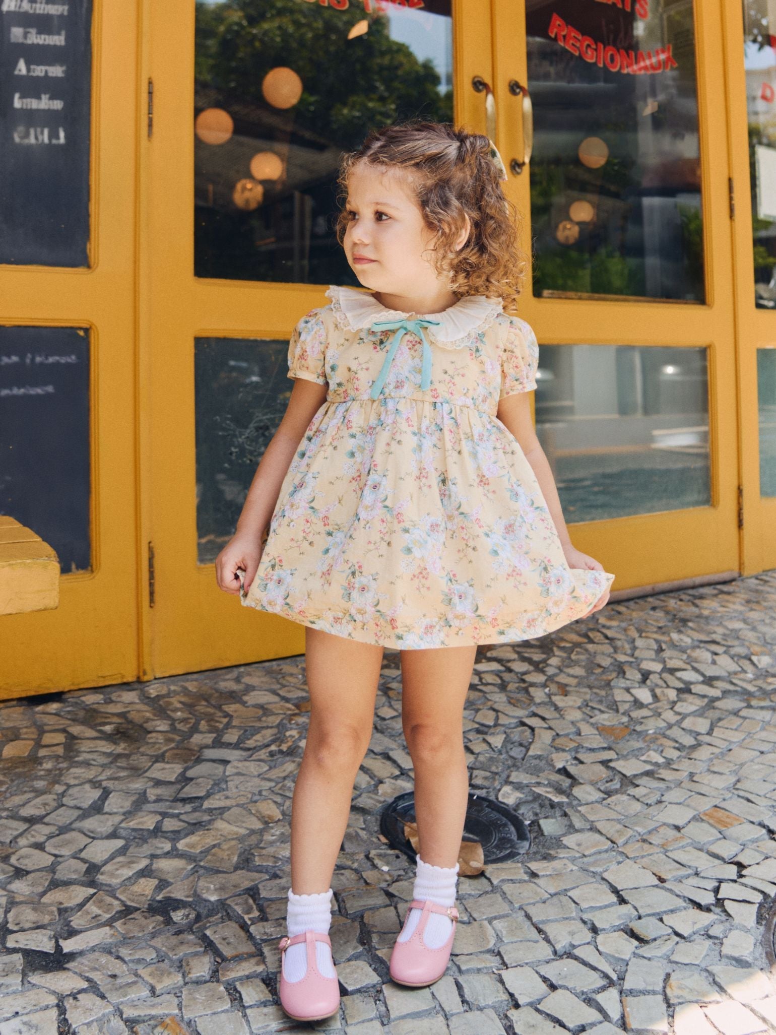 Charming Yellow Baby Girl Dresses | La Coqueta Kids