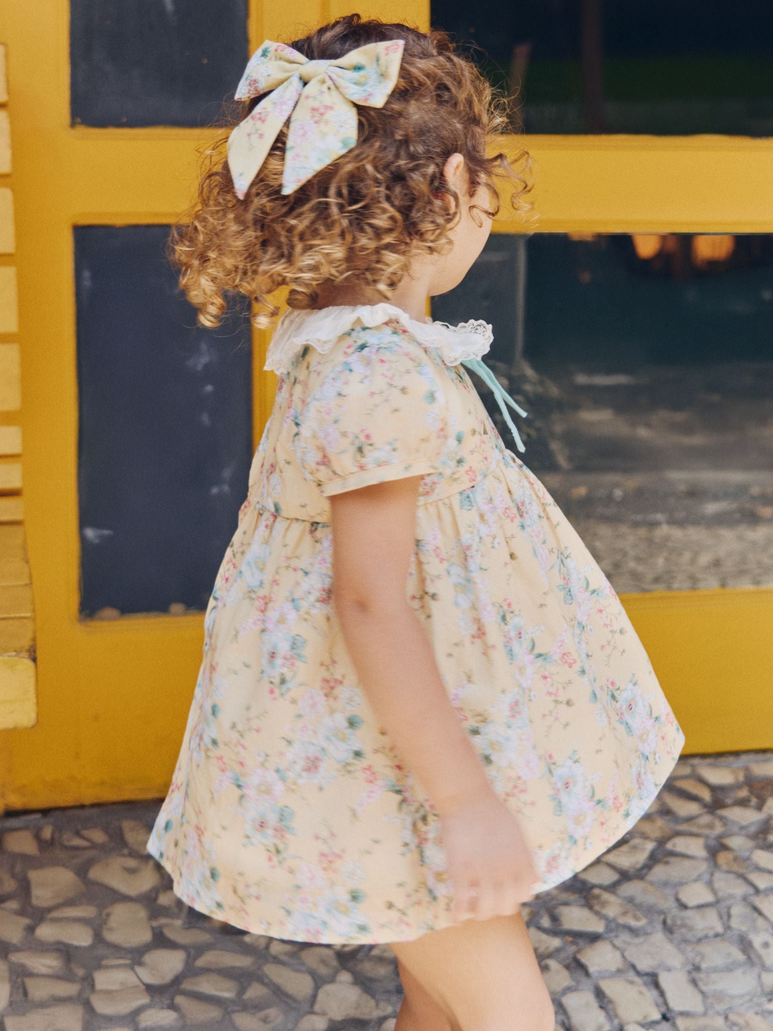 Yellow Floral Willow Baby Girl Set