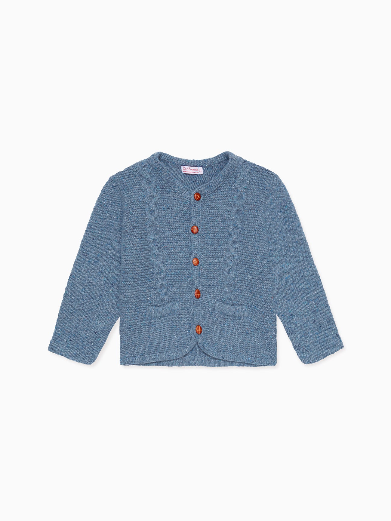 Dusty Blue Zas Merino Baby Cardigan