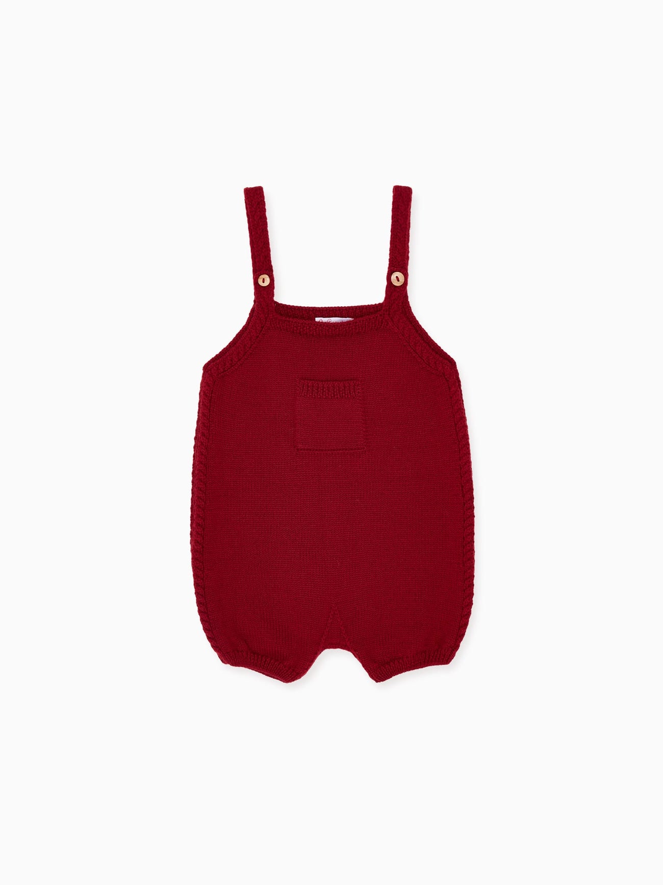 Burgundy Zavier Merino Baby Overalls