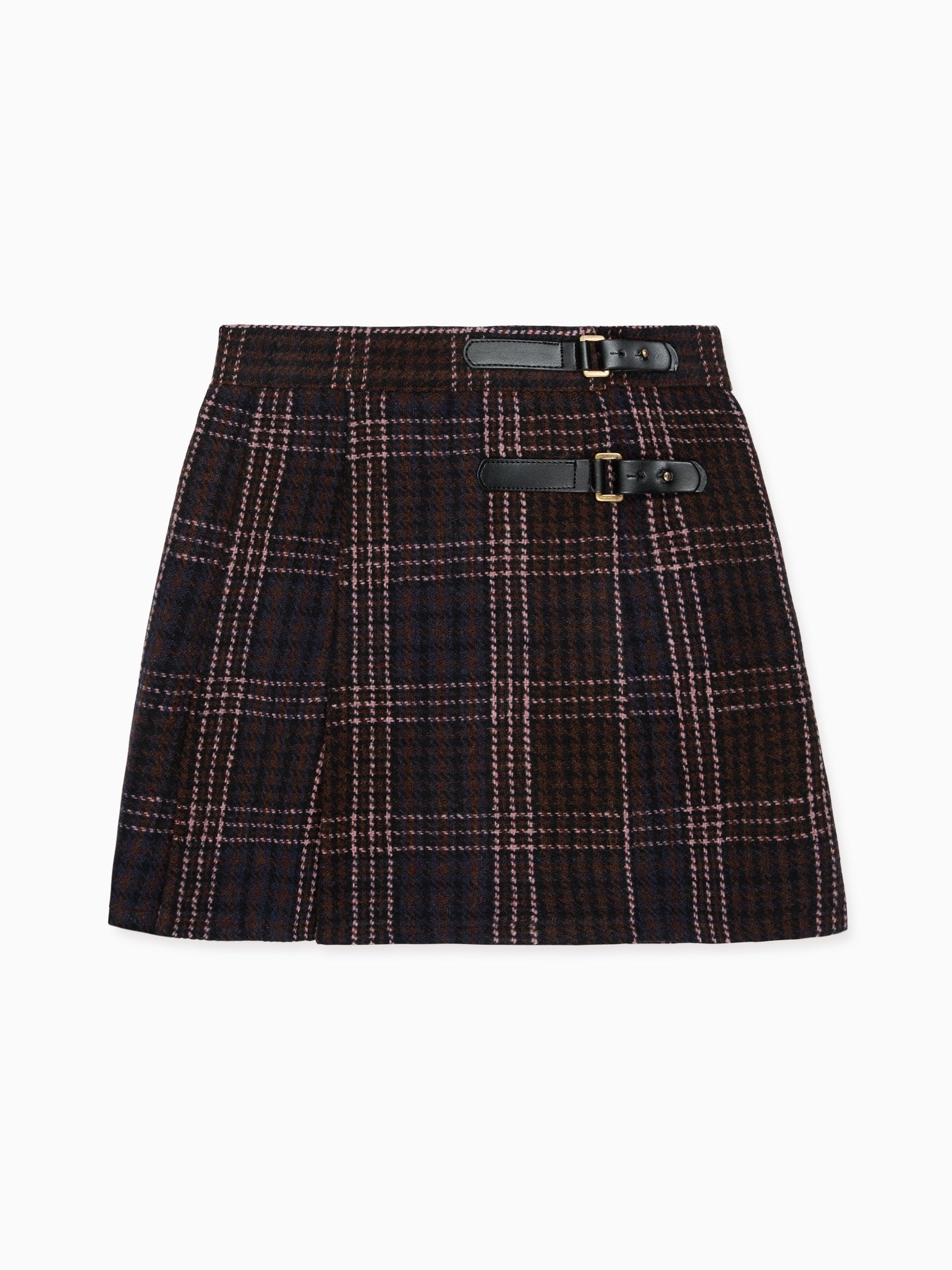 Beige Check Zola Girl Kilt Skirt La Coqueta Kids