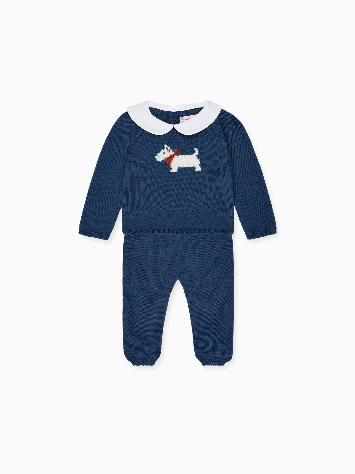 Petrol Blue Ellis Merino Baby Knitted Set