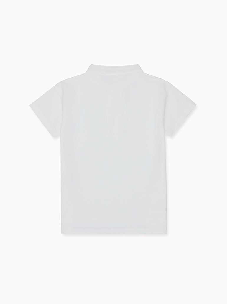 White Alcon Boy Polo Shirt