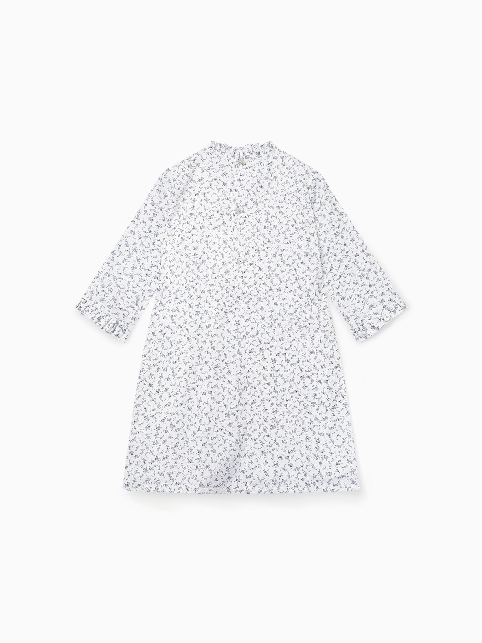 Blue Floral Azulina Girl Smock Dress