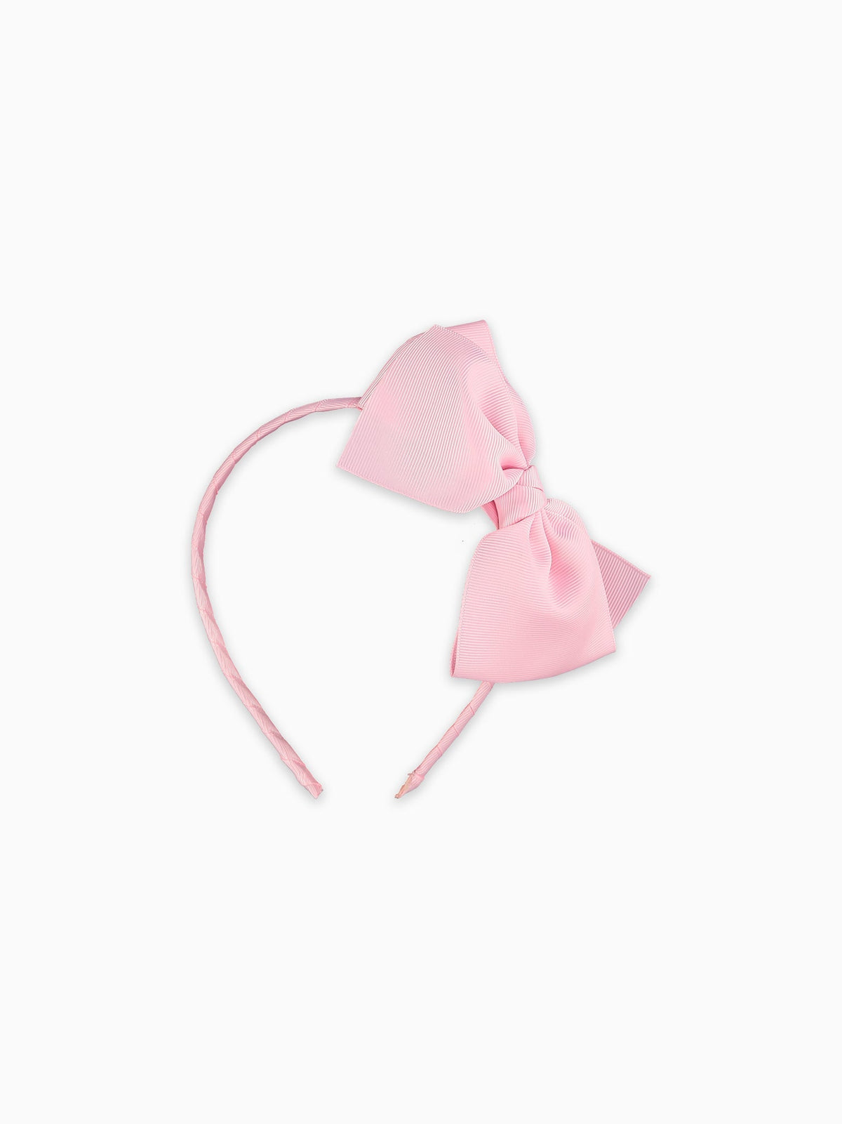 Baby Pink Big Bow Girl Headband | La Coqueta Kids US display picture 2