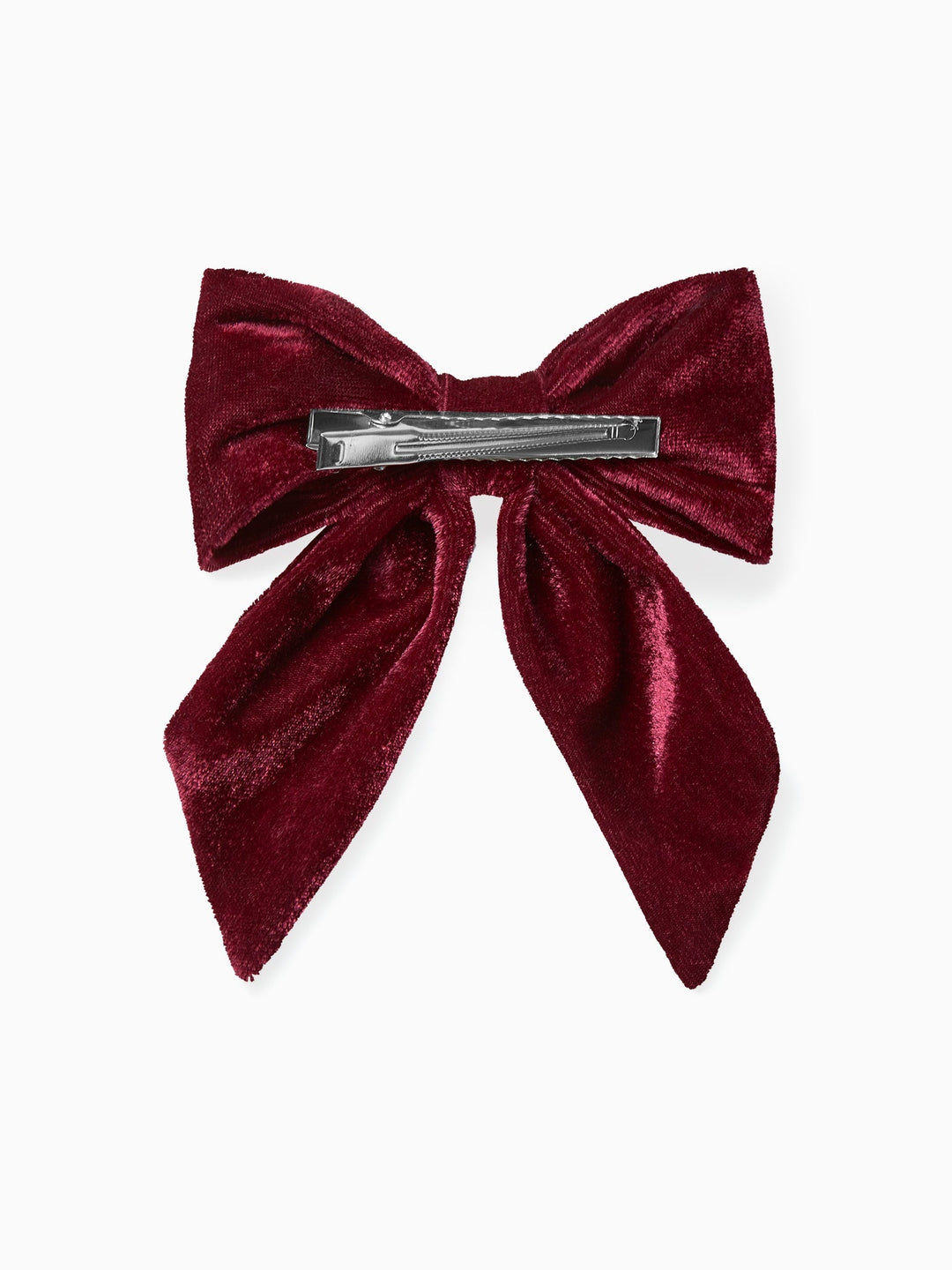 Velvet Big-Bow Clip in Red main image 1