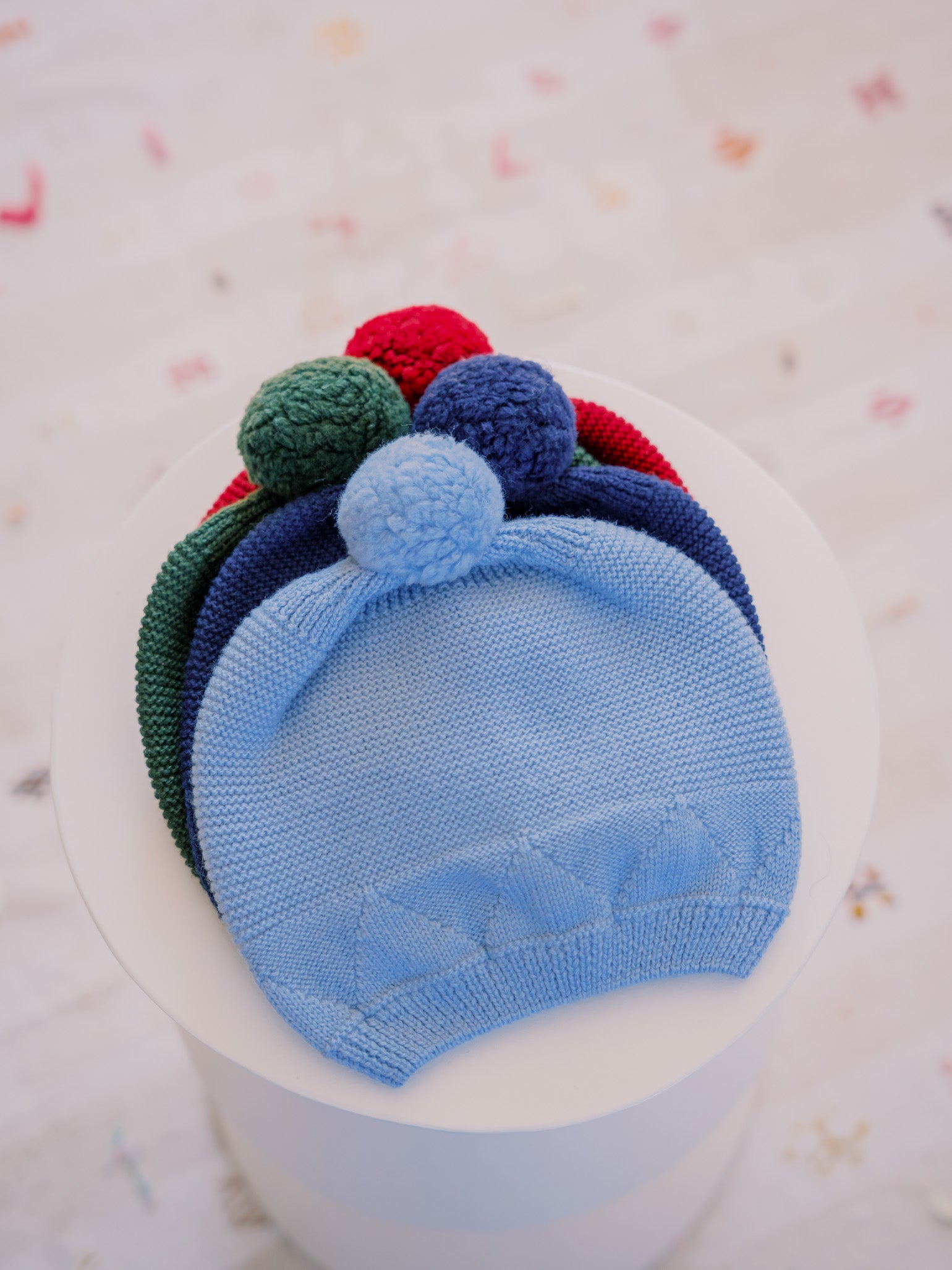 Navy Merino Kids Bobble Hat