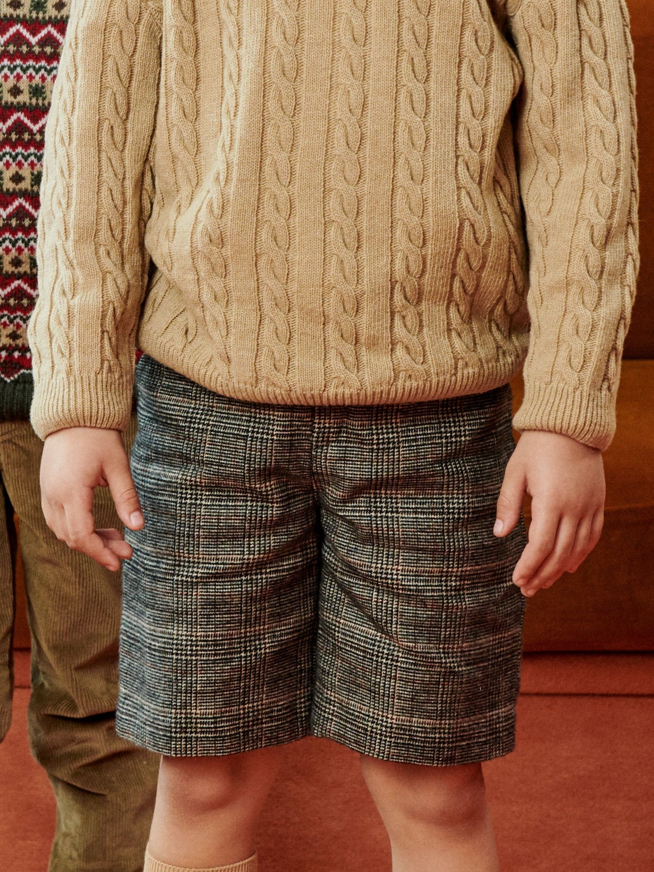 Brown Tweed Lucas Boy Shorts