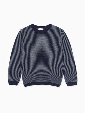 Navy Stripe Bromo Merino Boy Sweater