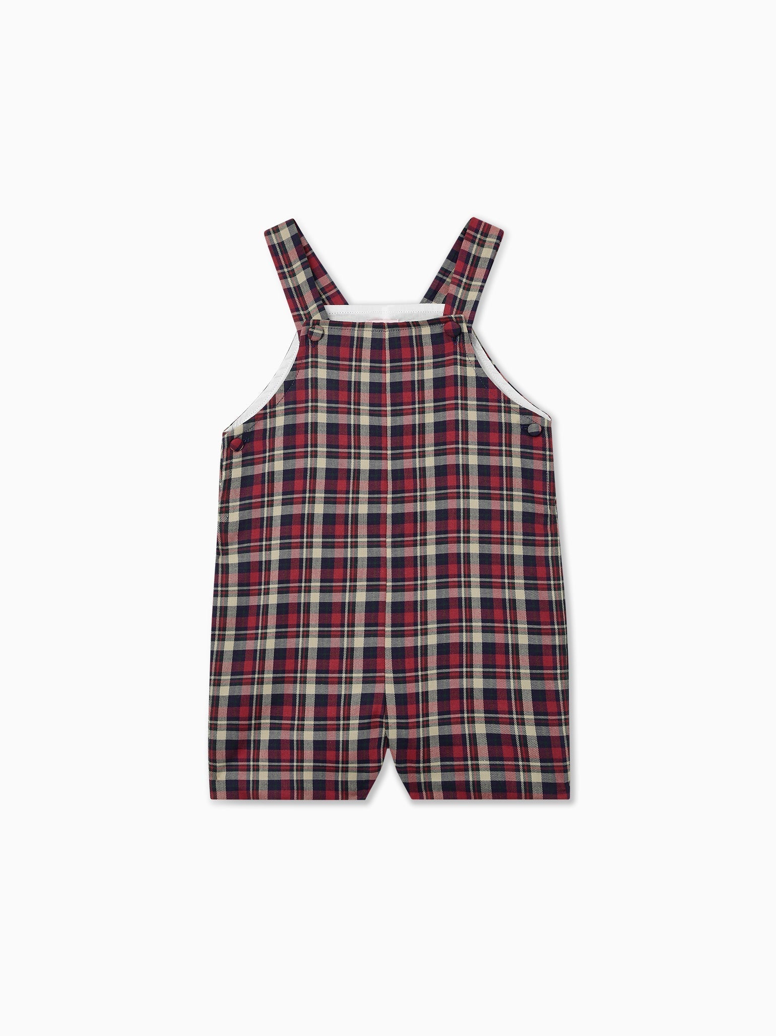 Navy Tartan Buganvilla Baby Overalls