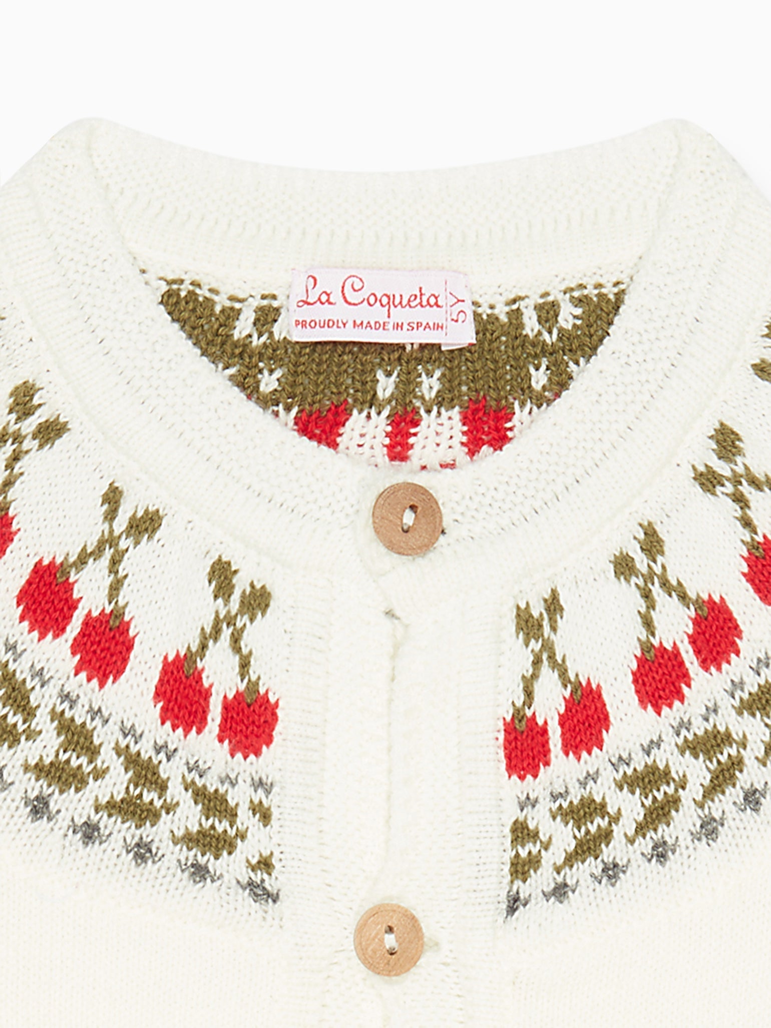 Ivory Cereza Girl Cardigan