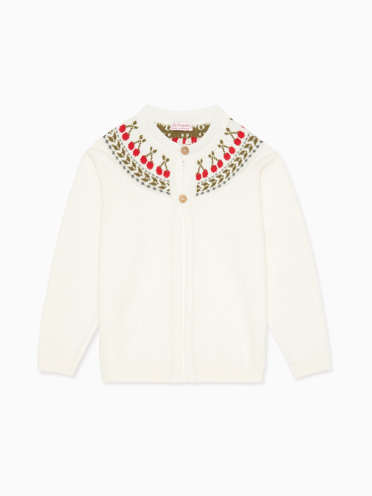 Ivory Cereza Girl Cardigan