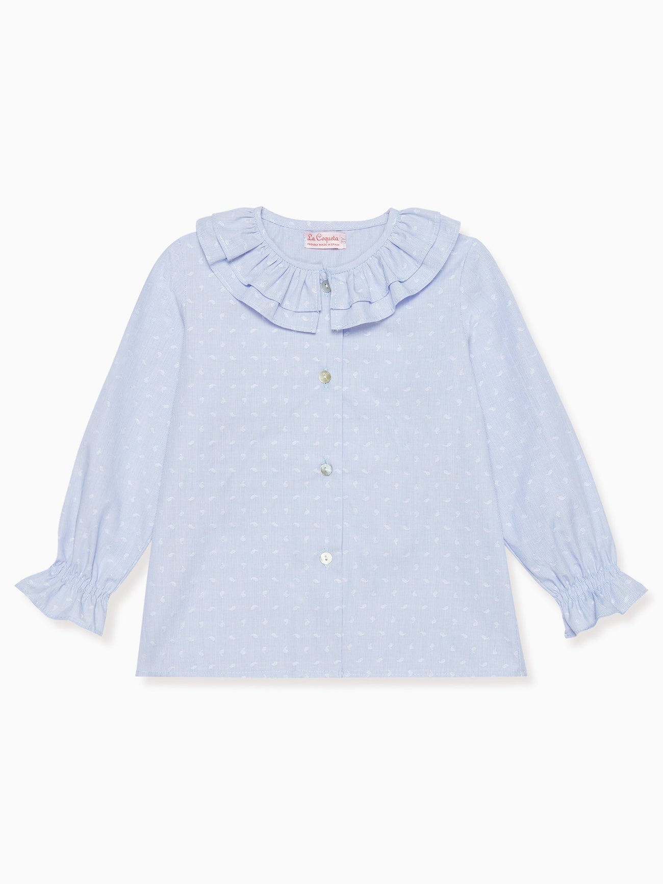 Light Blue Print Carlotta Baby Shirt