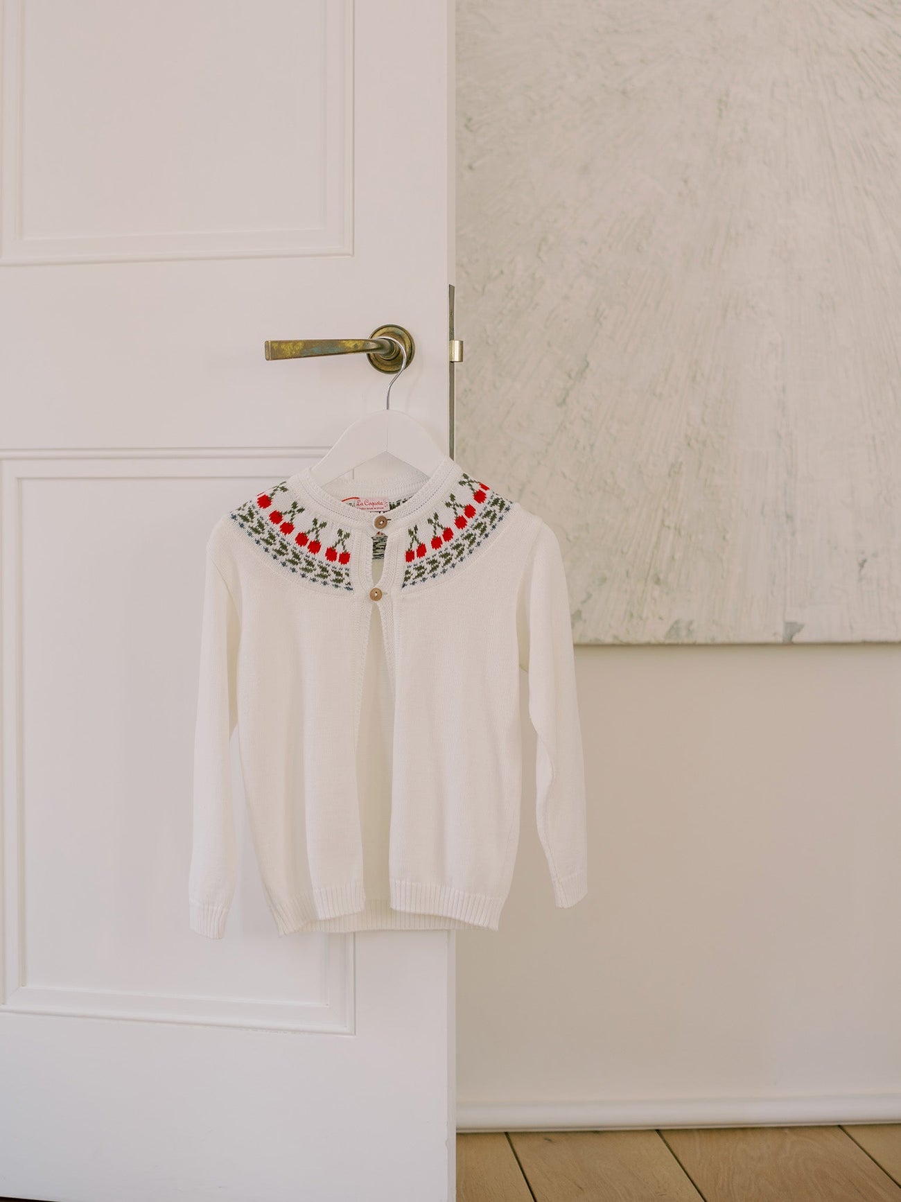 Ivory Cereza Girl Cardigan