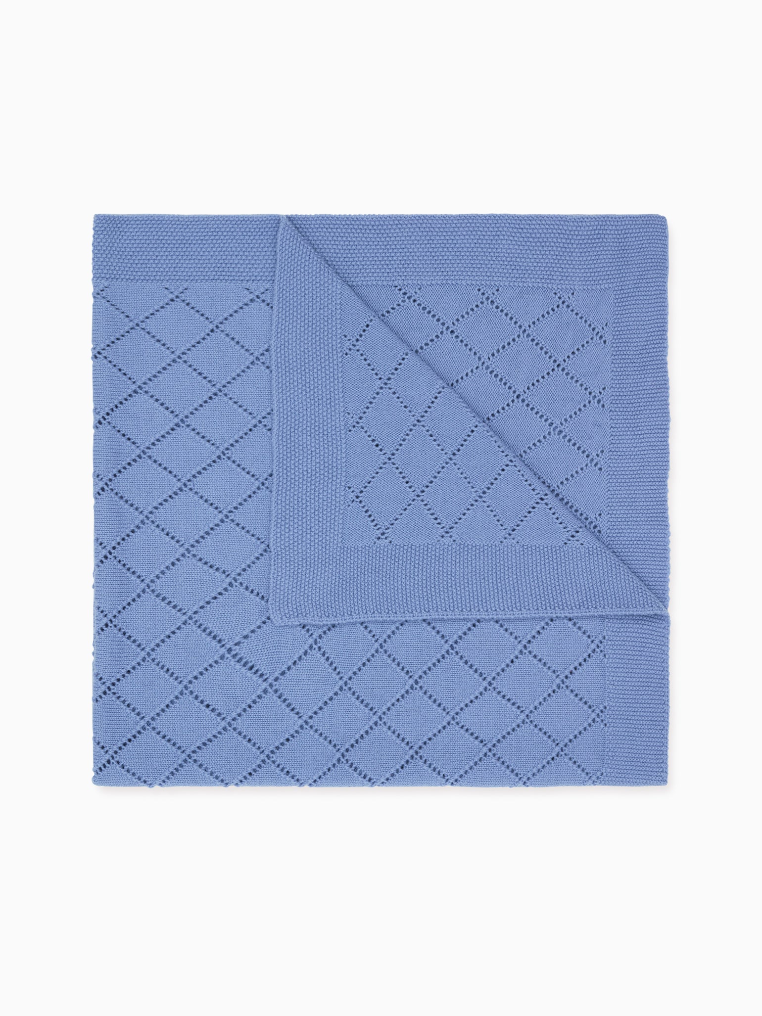 Blue Classic Merino Baby Blanket