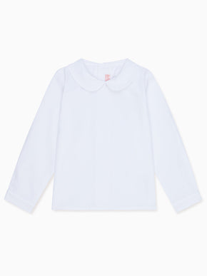 White Clio Long Sleeve Baby Shirt