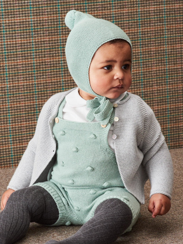 Sage Green Dima Merino Baby Overalls