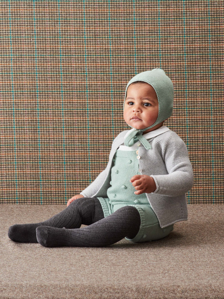 Sage Green Dima Merino Baby Overalls