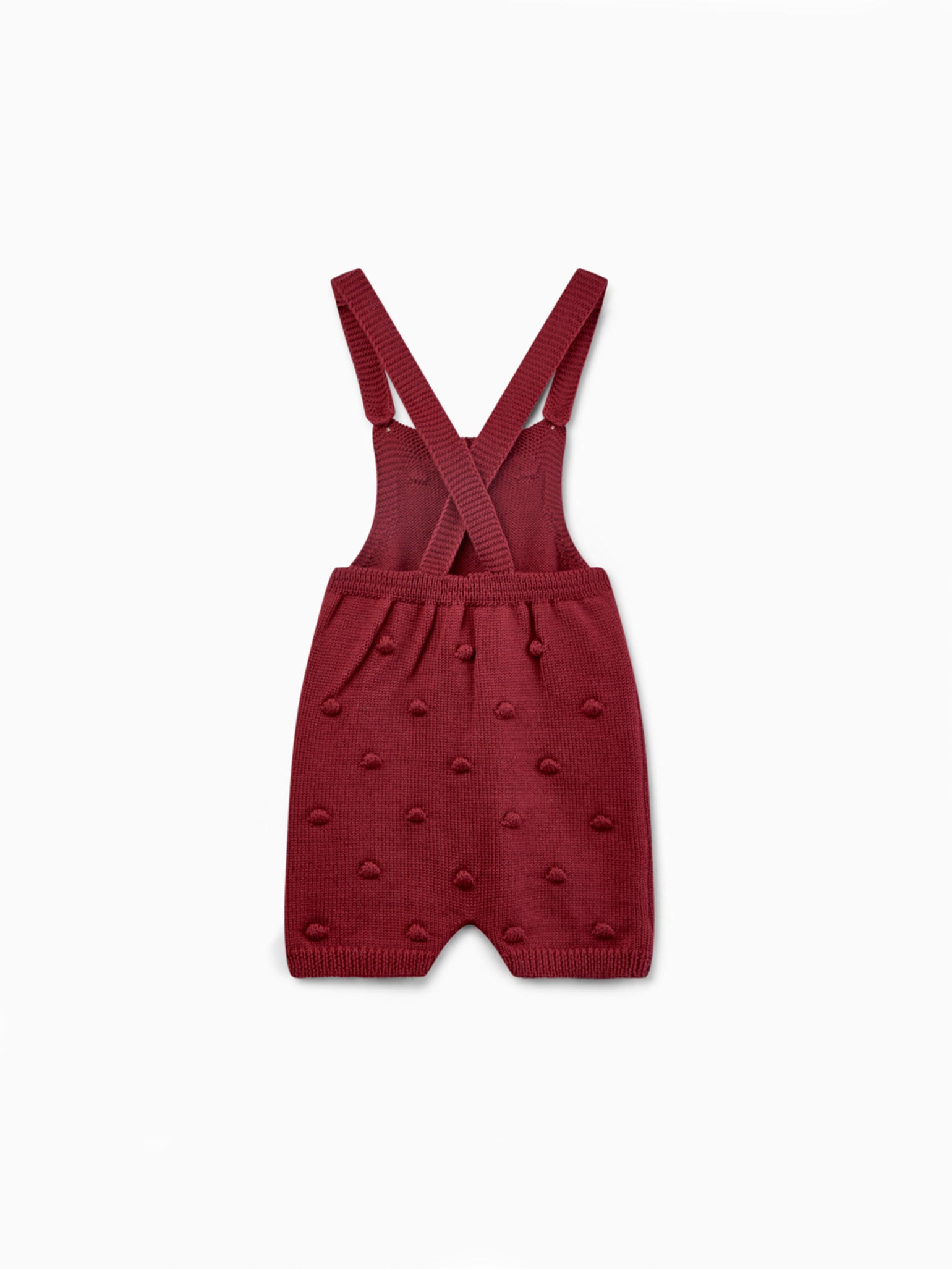 Burgundy Dima Merino Baby Overalls