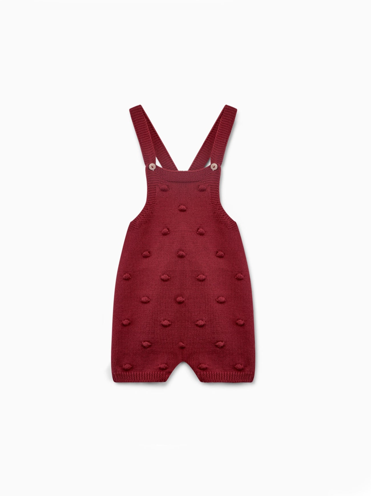 Burgundy Dima Merino Baby Overalls