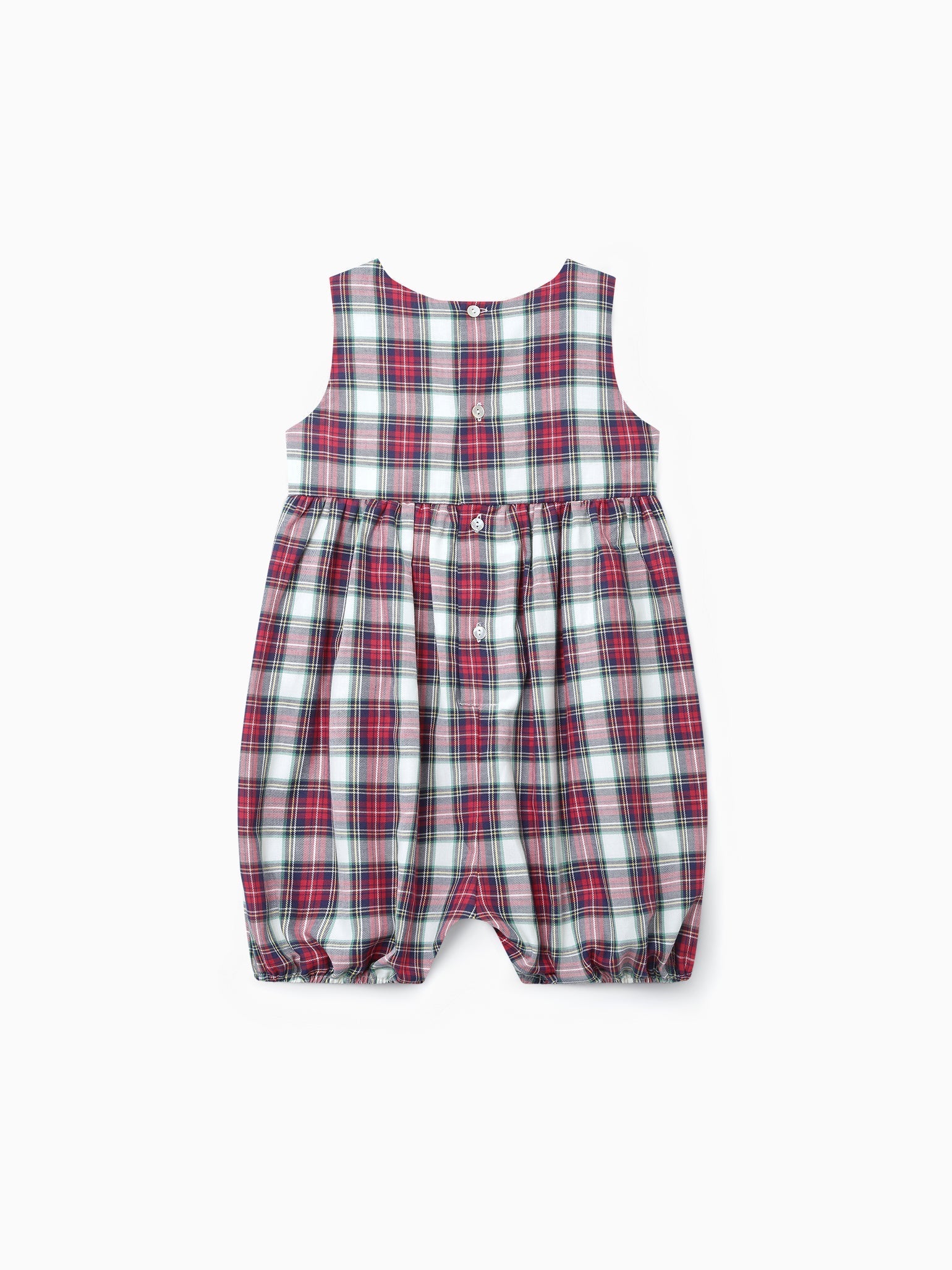 Ivory Tartan Edie Baby Romper