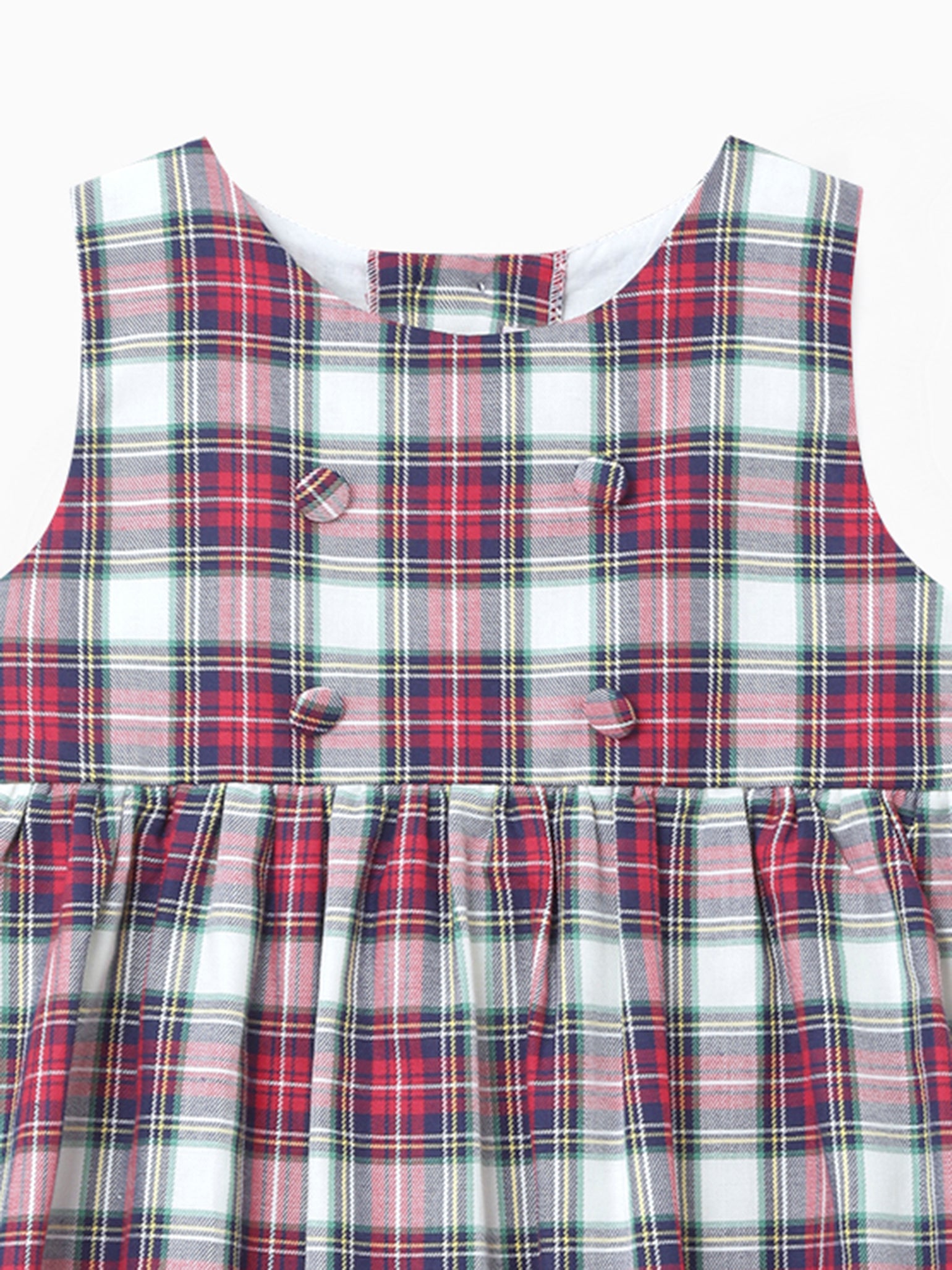 Ivory Tartan Edie Baby Romper