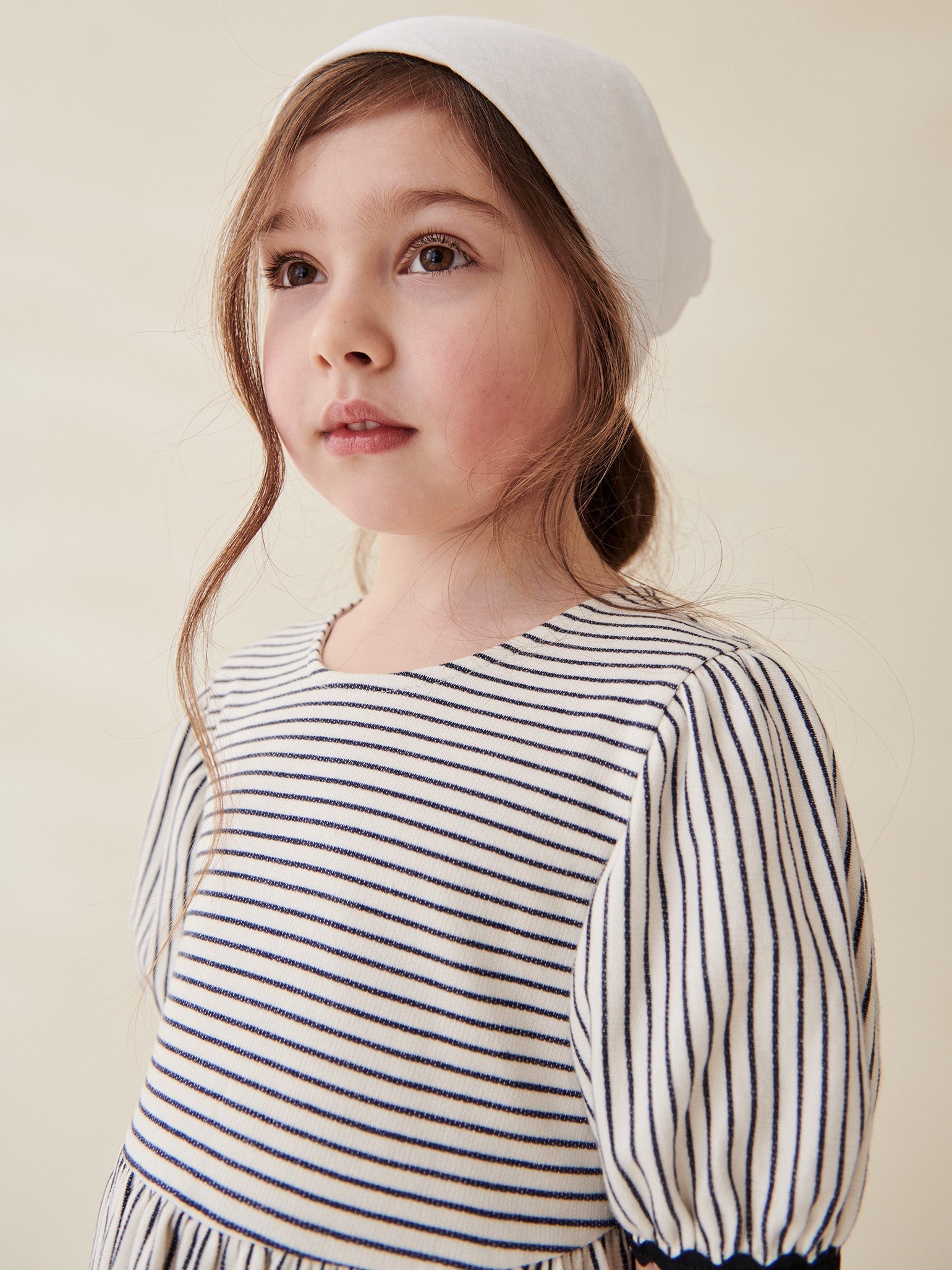 Navy Stripe Elea Girl Dress