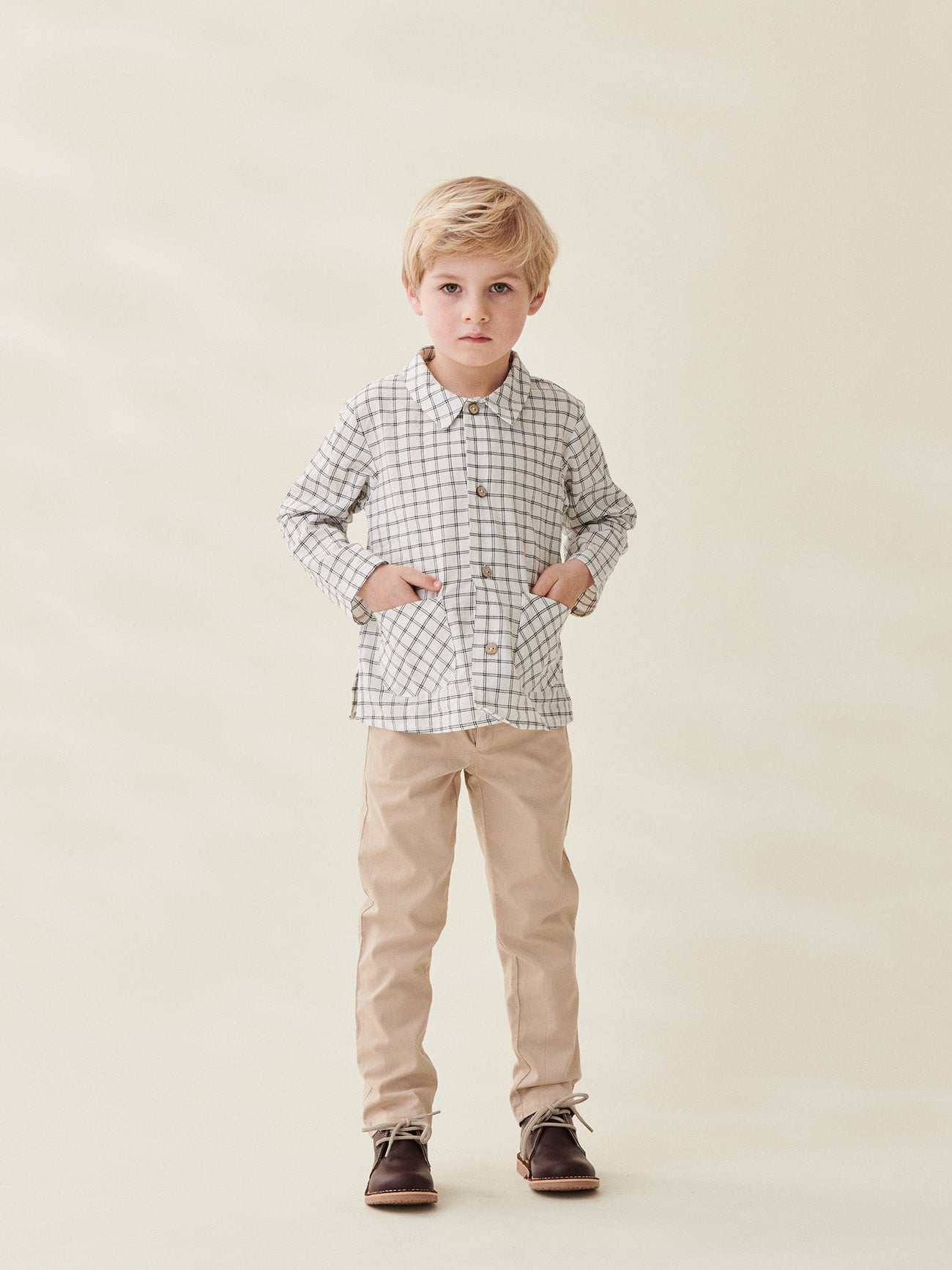 Black Check Priscila Boy Shirt