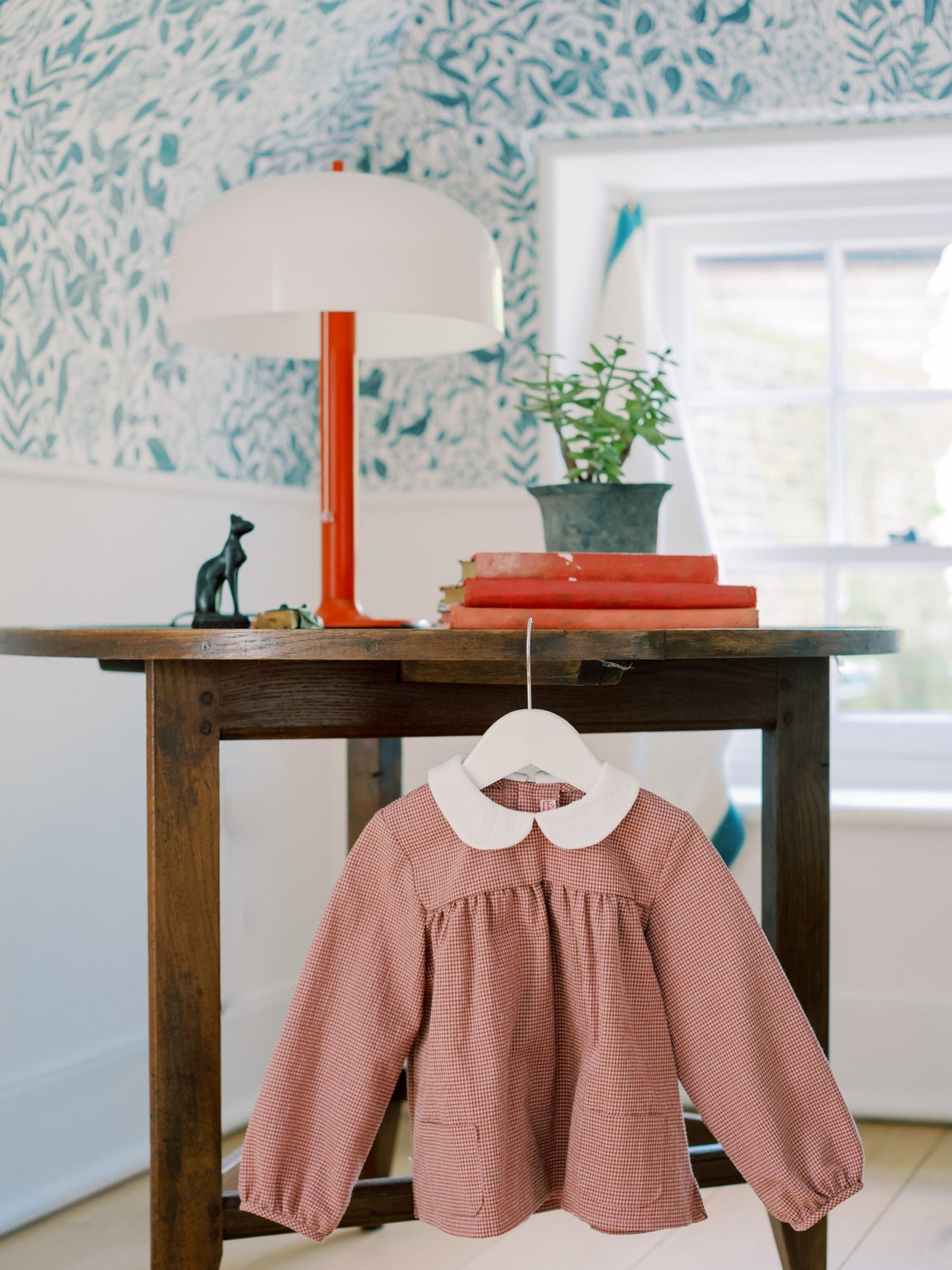 Pink Gingham Elisa Baby Shirt