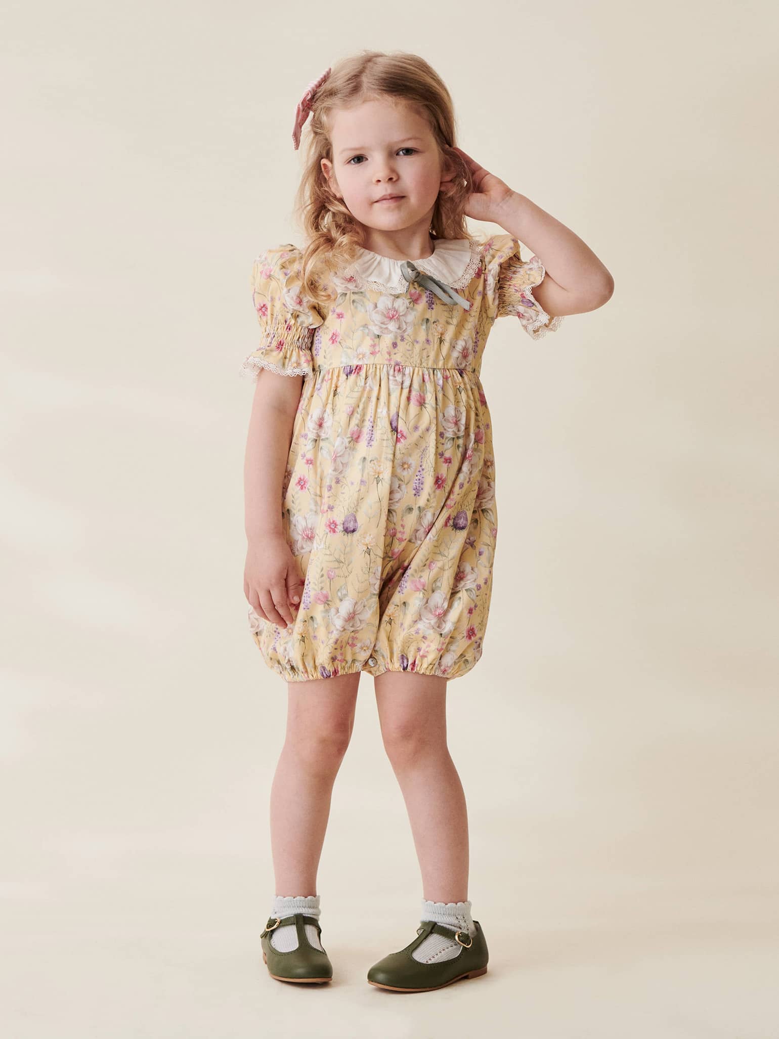 Yellow Floral Eloisa Baby Romper