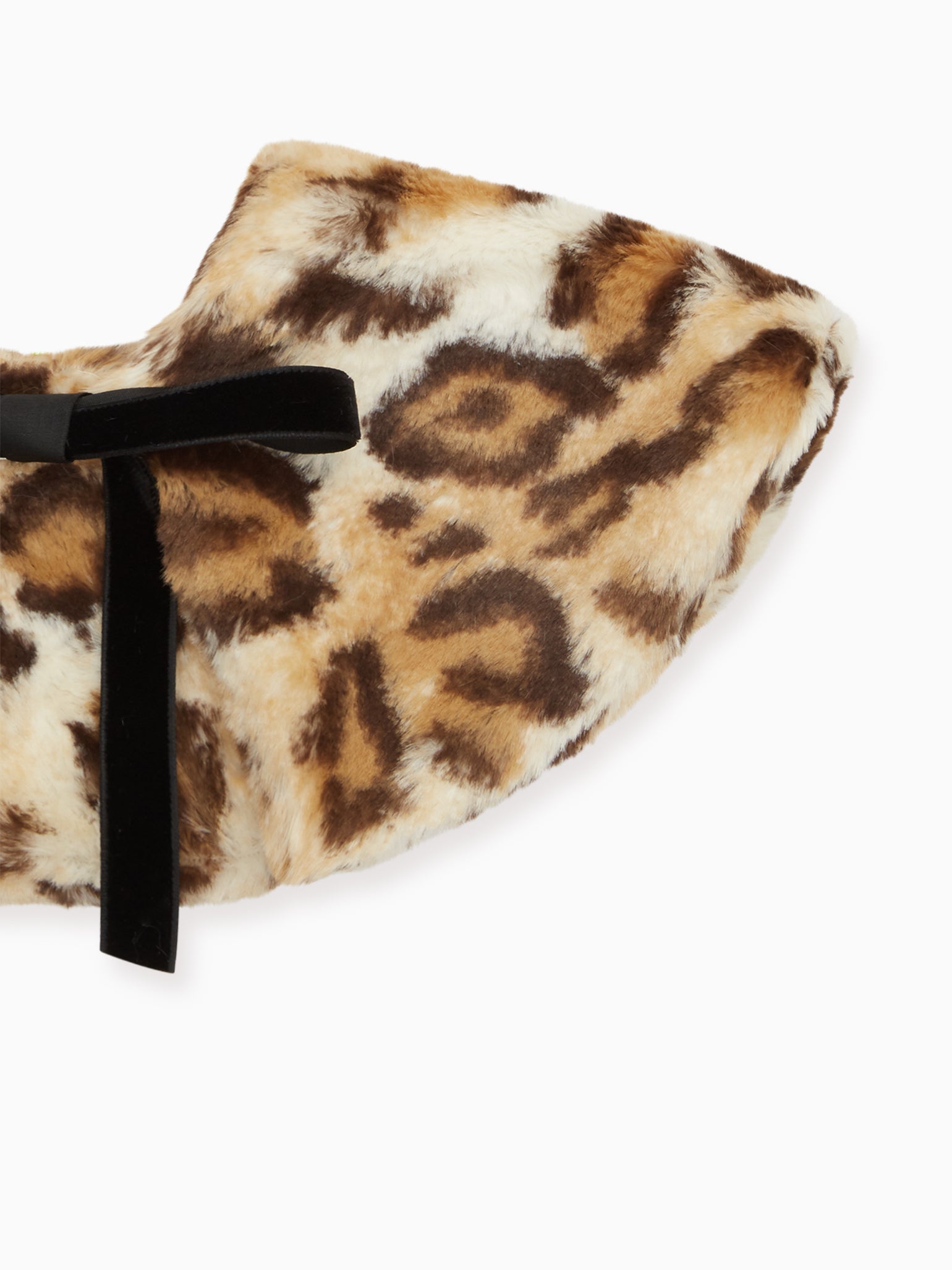 Brown Leopard Faux Fur Girl Collar