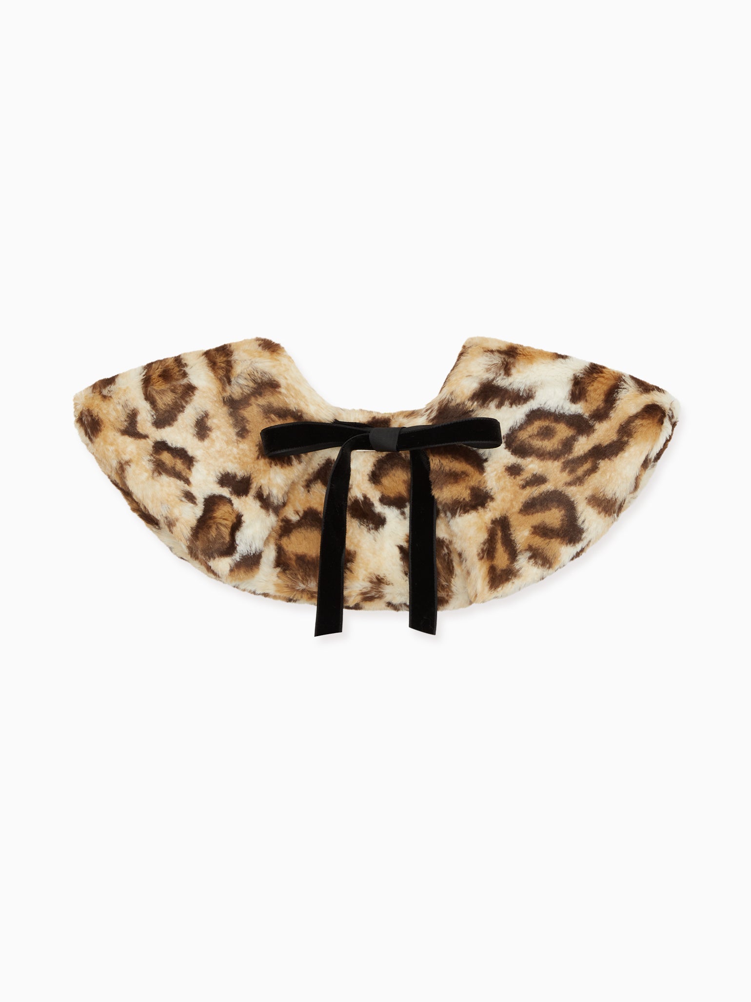 Brown Leopard Faux Fur Girl Collar