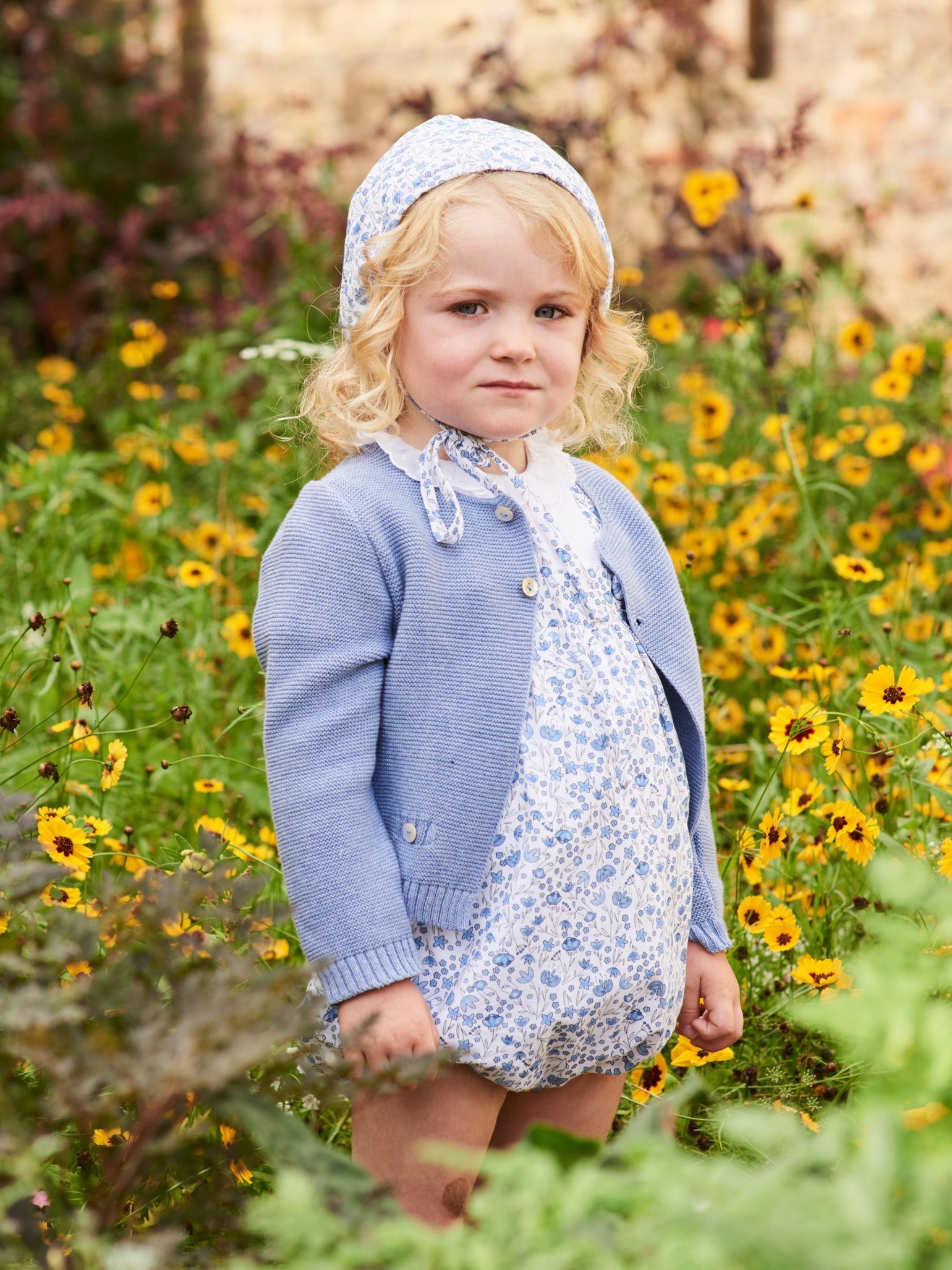 Blue Varela Baby Bonnet