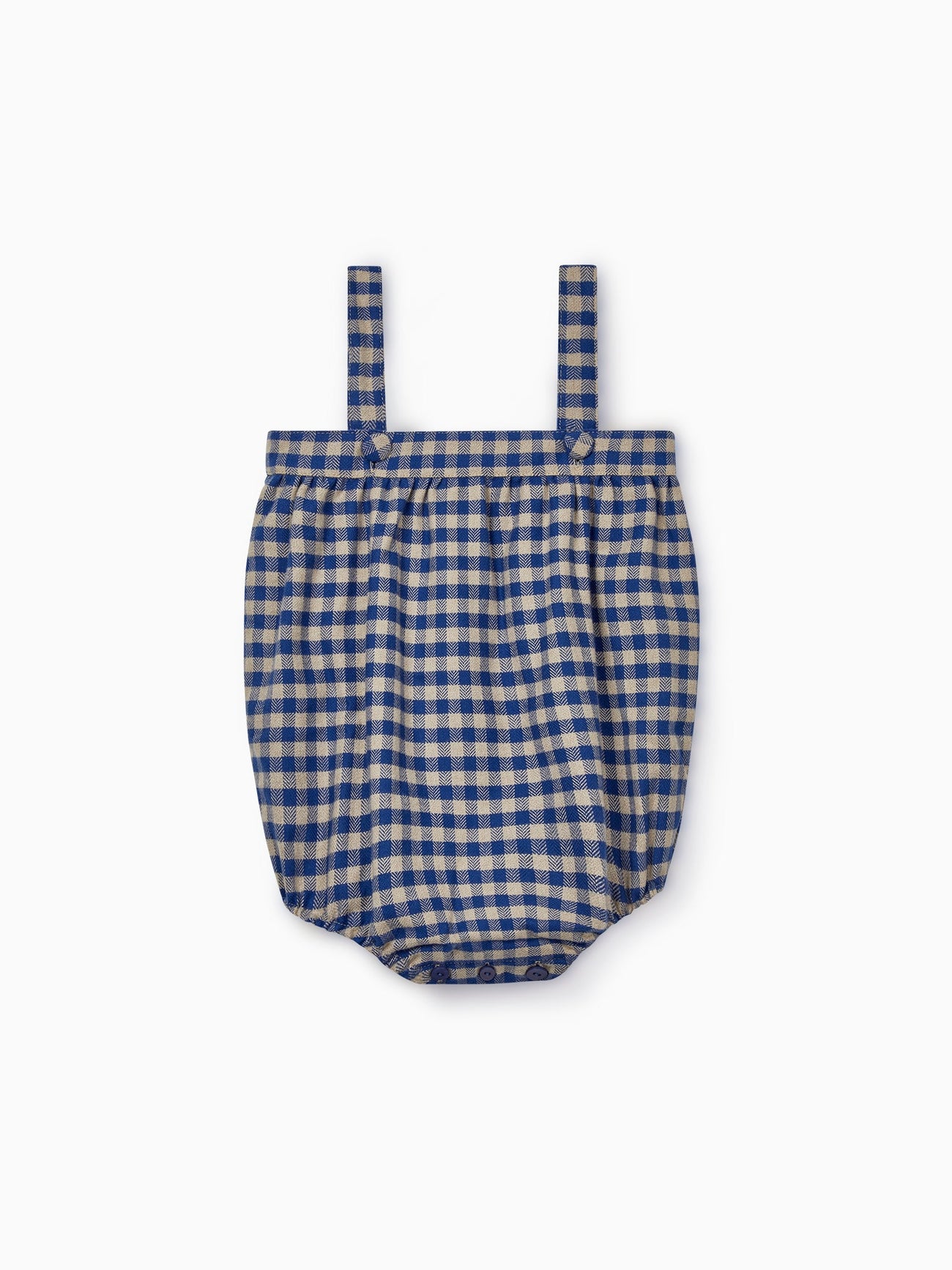 Blue Check Filada Baby Romper Overalls