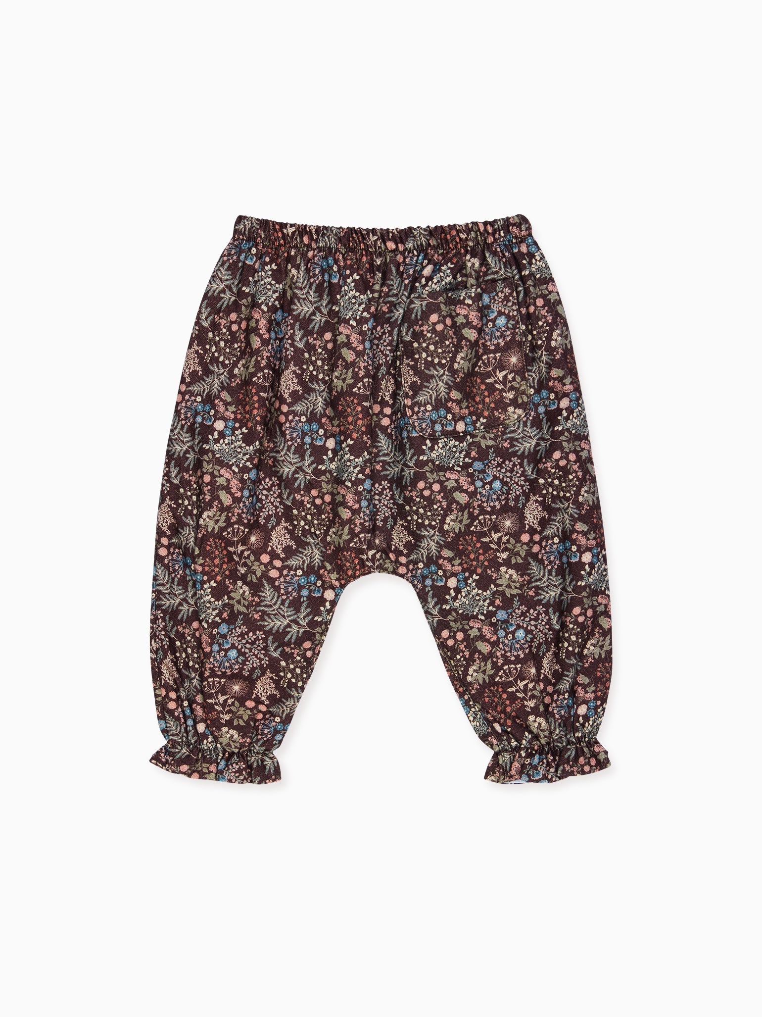 Burgundy Floral Forna Baby Girl Trousers