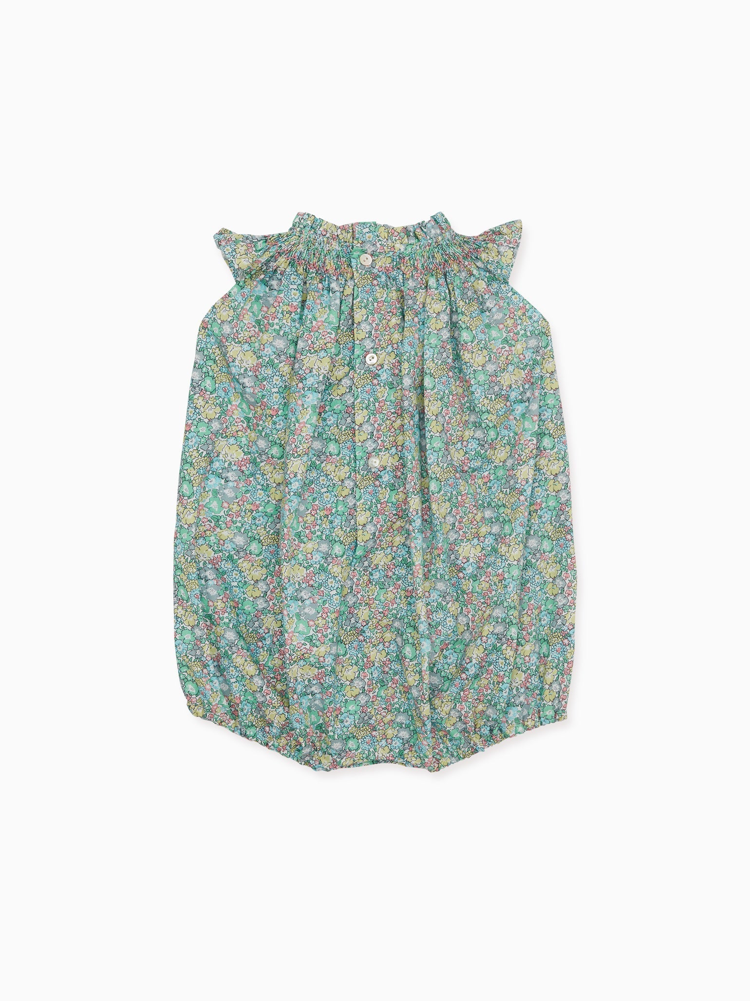 Multi Gardenia Smock Baby Romper