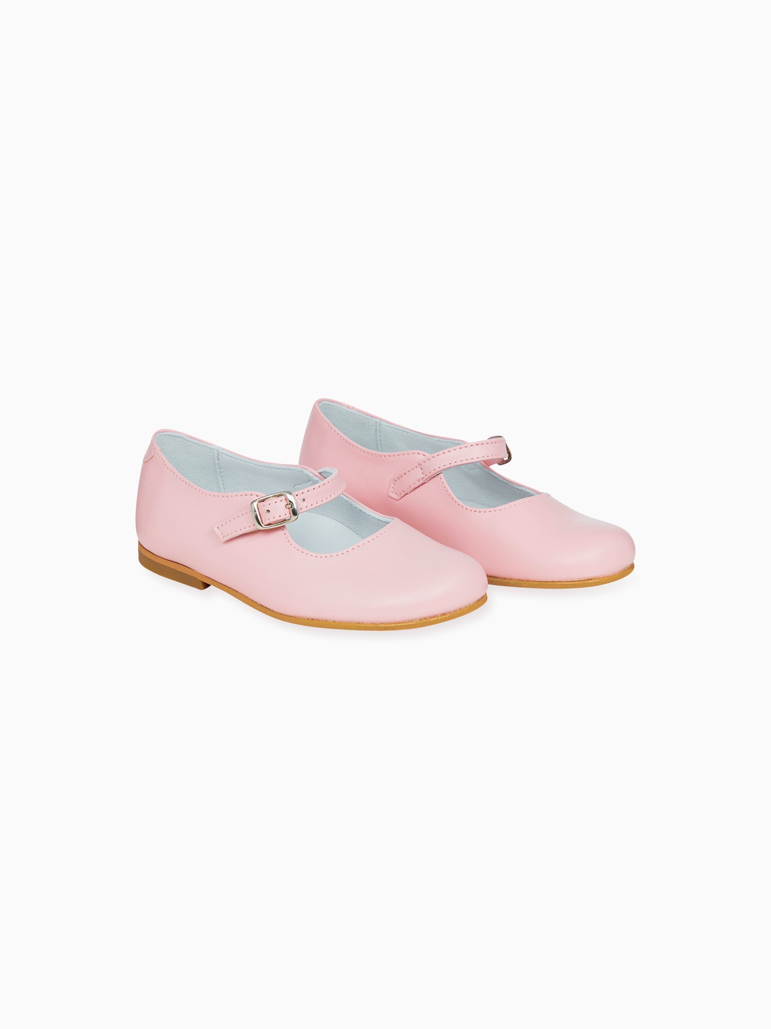 Light Pink Leather Girl Mary Jane Shoes