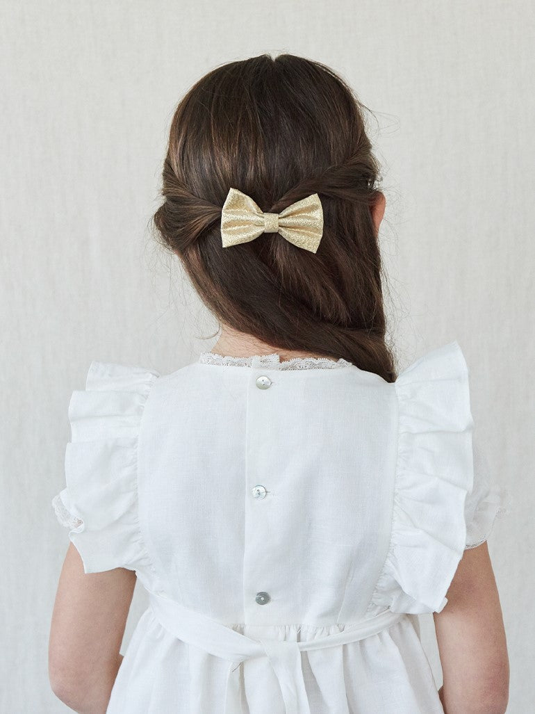 Gold Small Bow Girl Clip