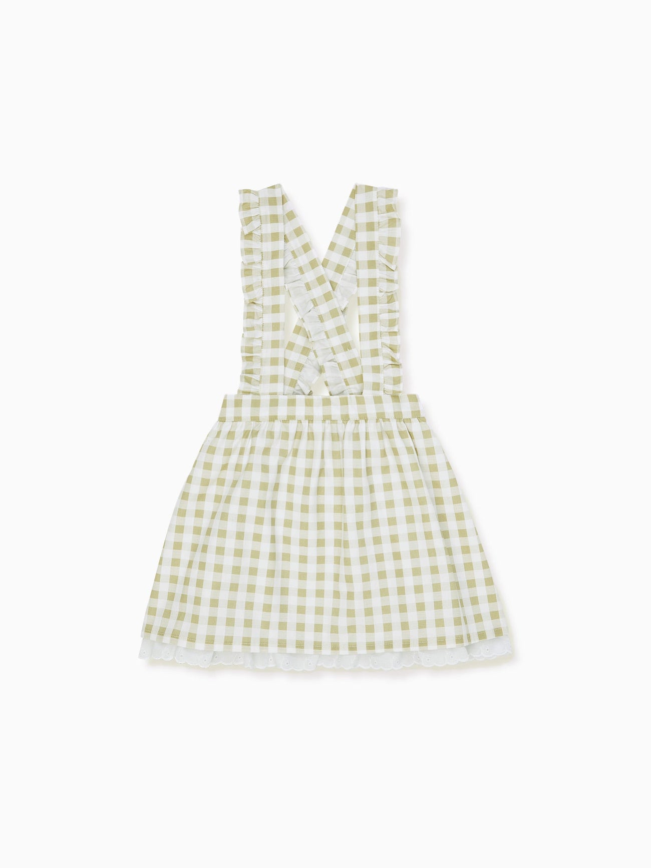 Green Gingham Agata Girl Skirt