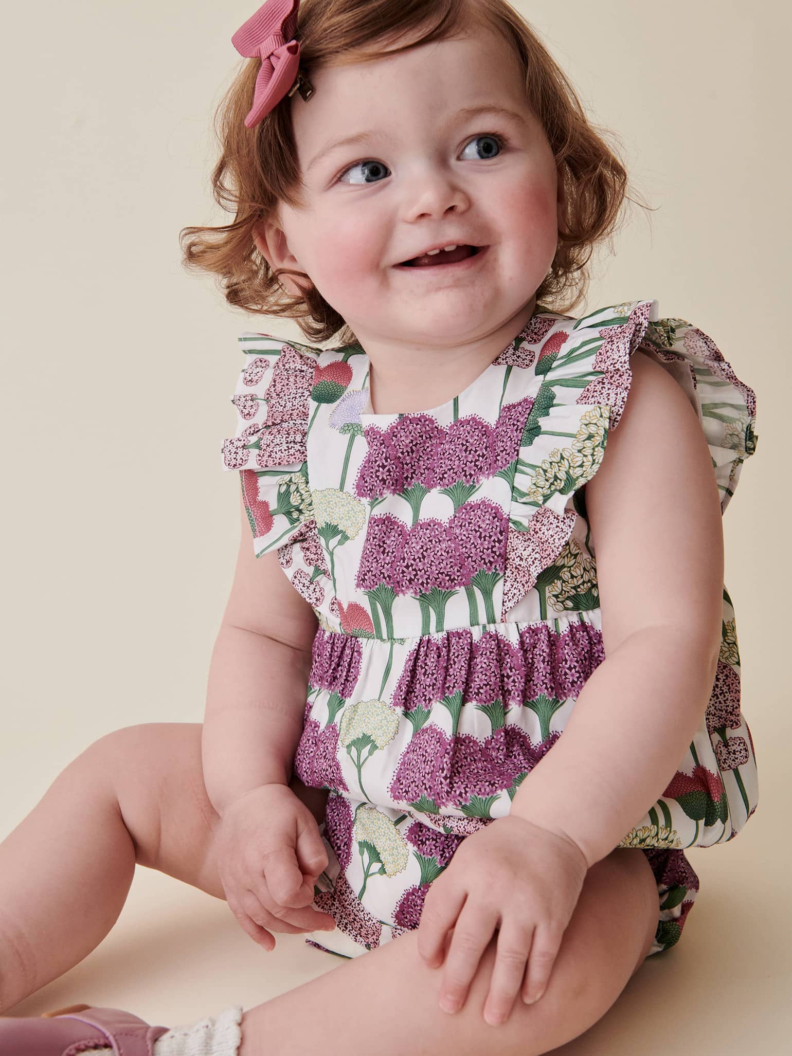 Lilac Floral Isadora Baby Romper