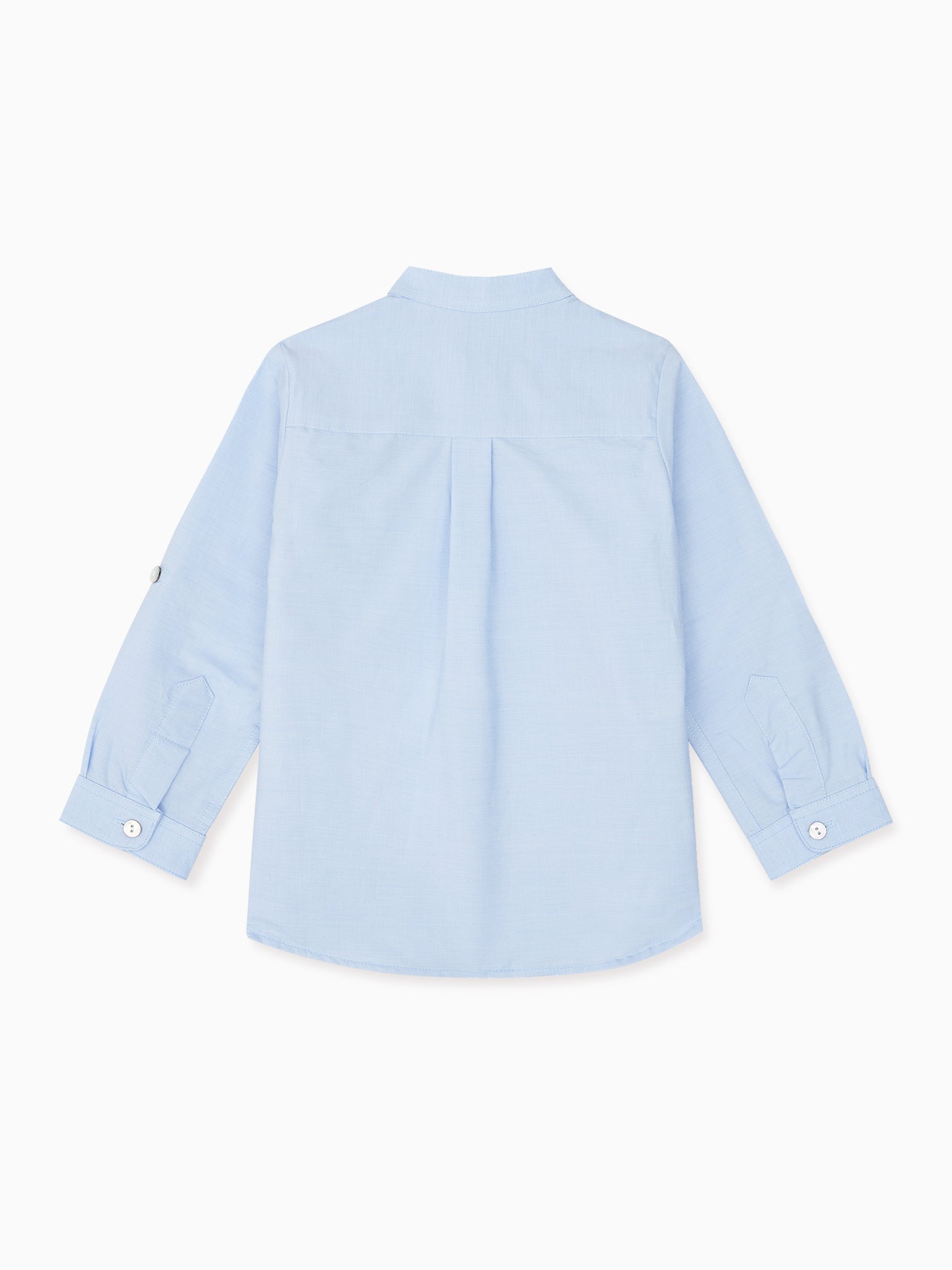 Light Blue Jazmin Cotton Long Sleeve Boy Shirt