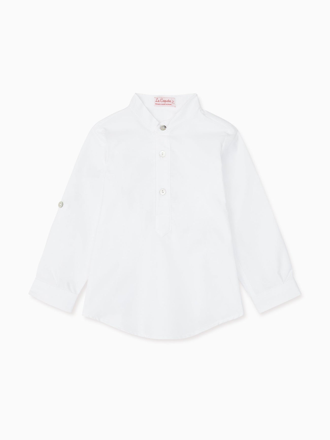 White Jazmin Linen Mix Boy Shirt