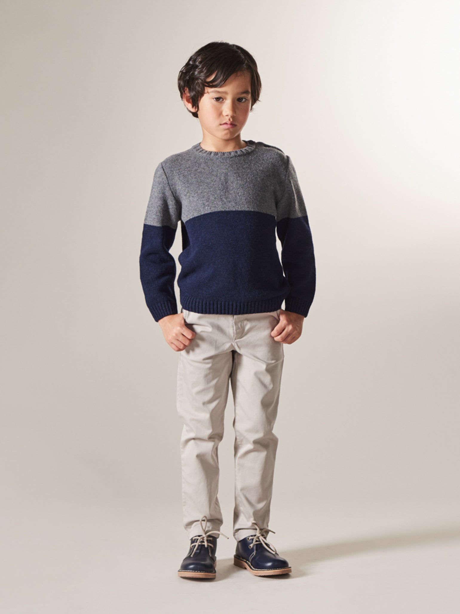 Grey Elio Boy Chinos