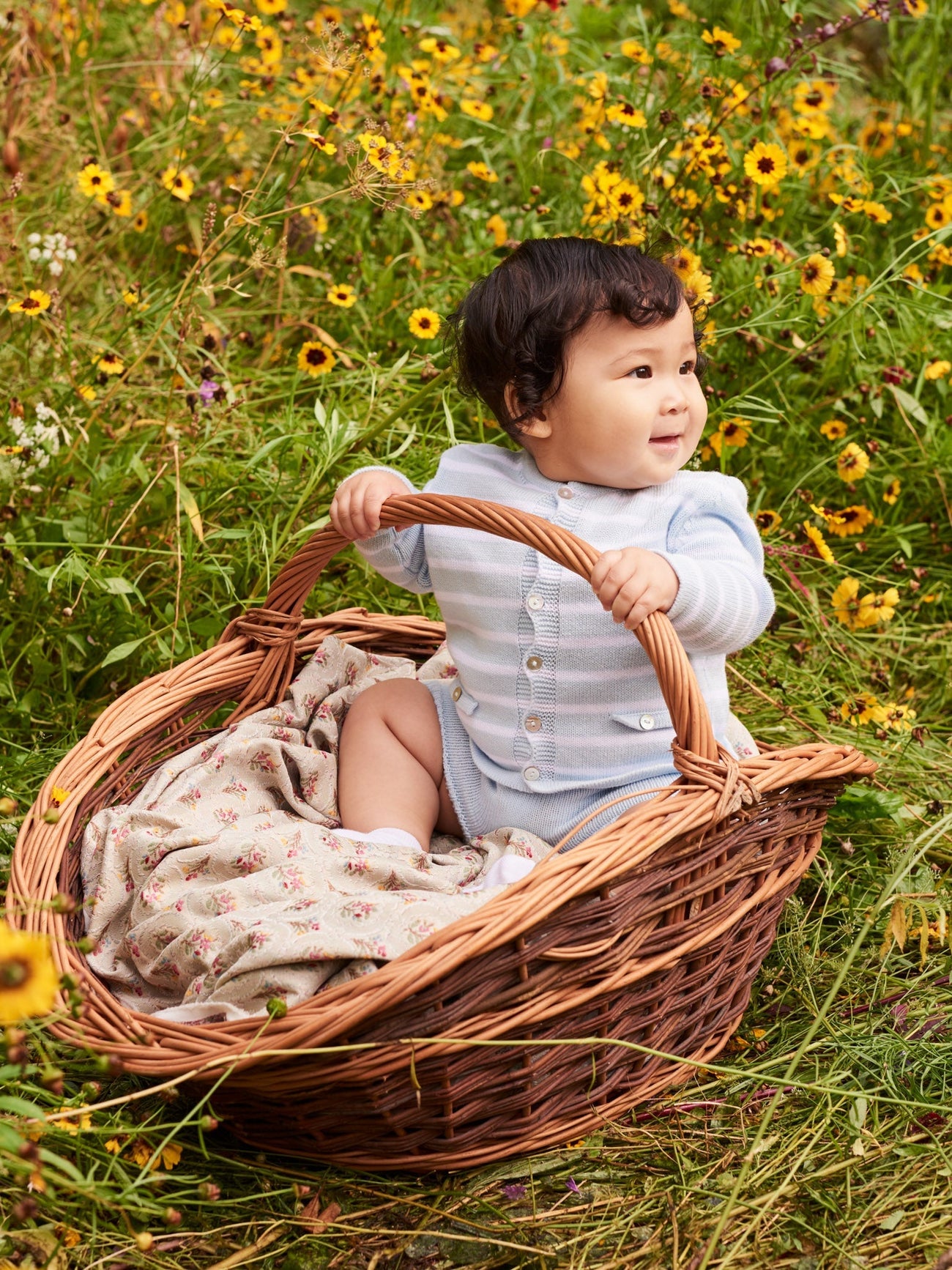 Light Blue Laica Cotton Baby Set