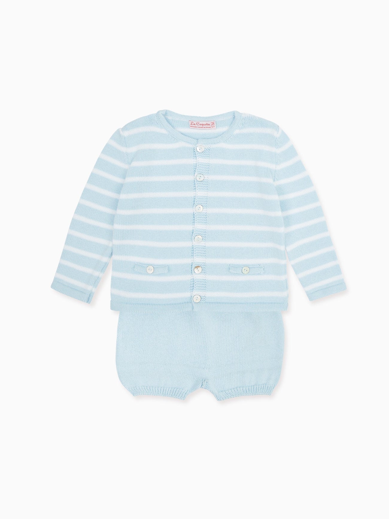 Light Blue Laica Cotton Baby Set