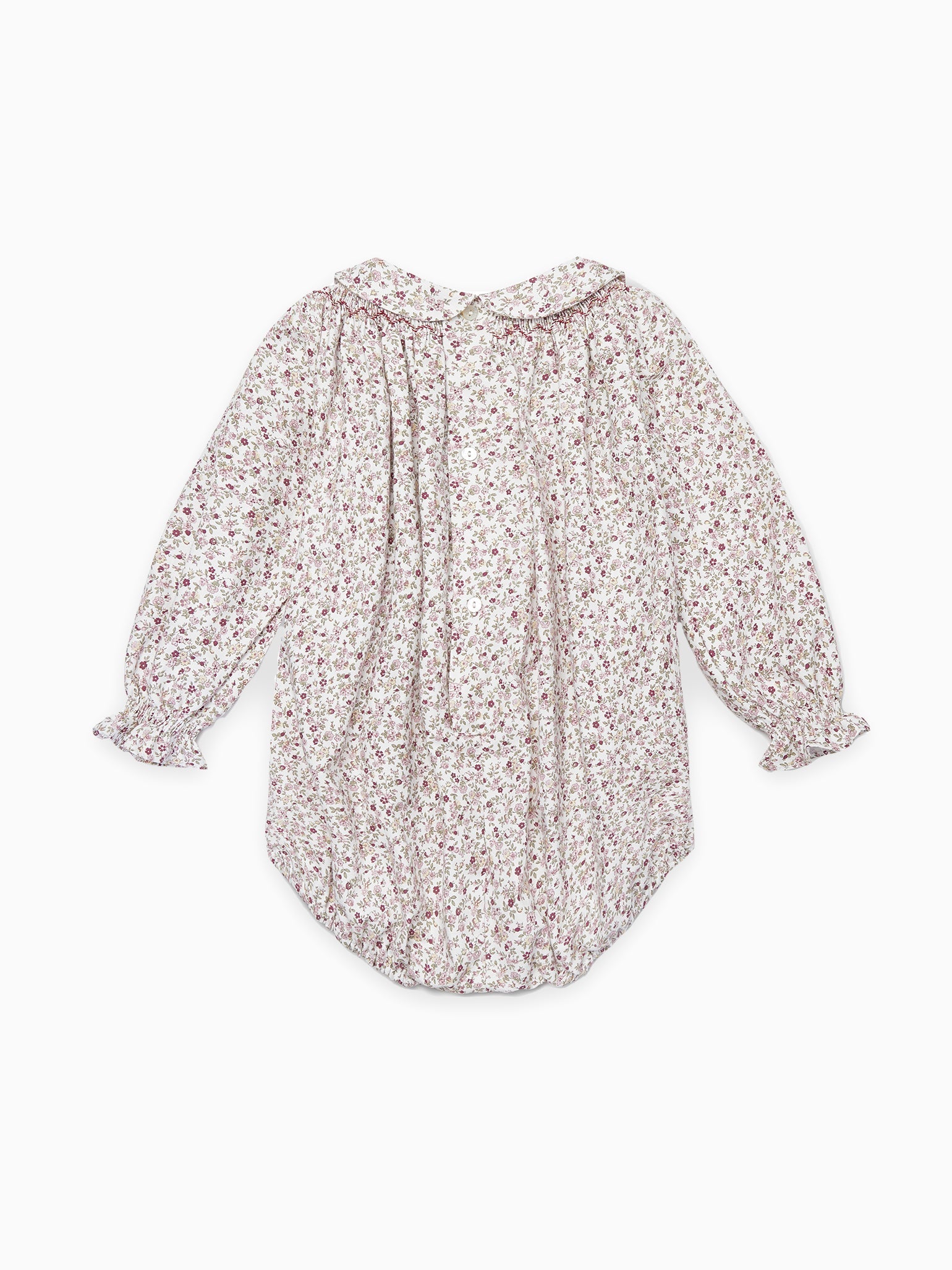 Pink Lara Smock Baby Romper Suit