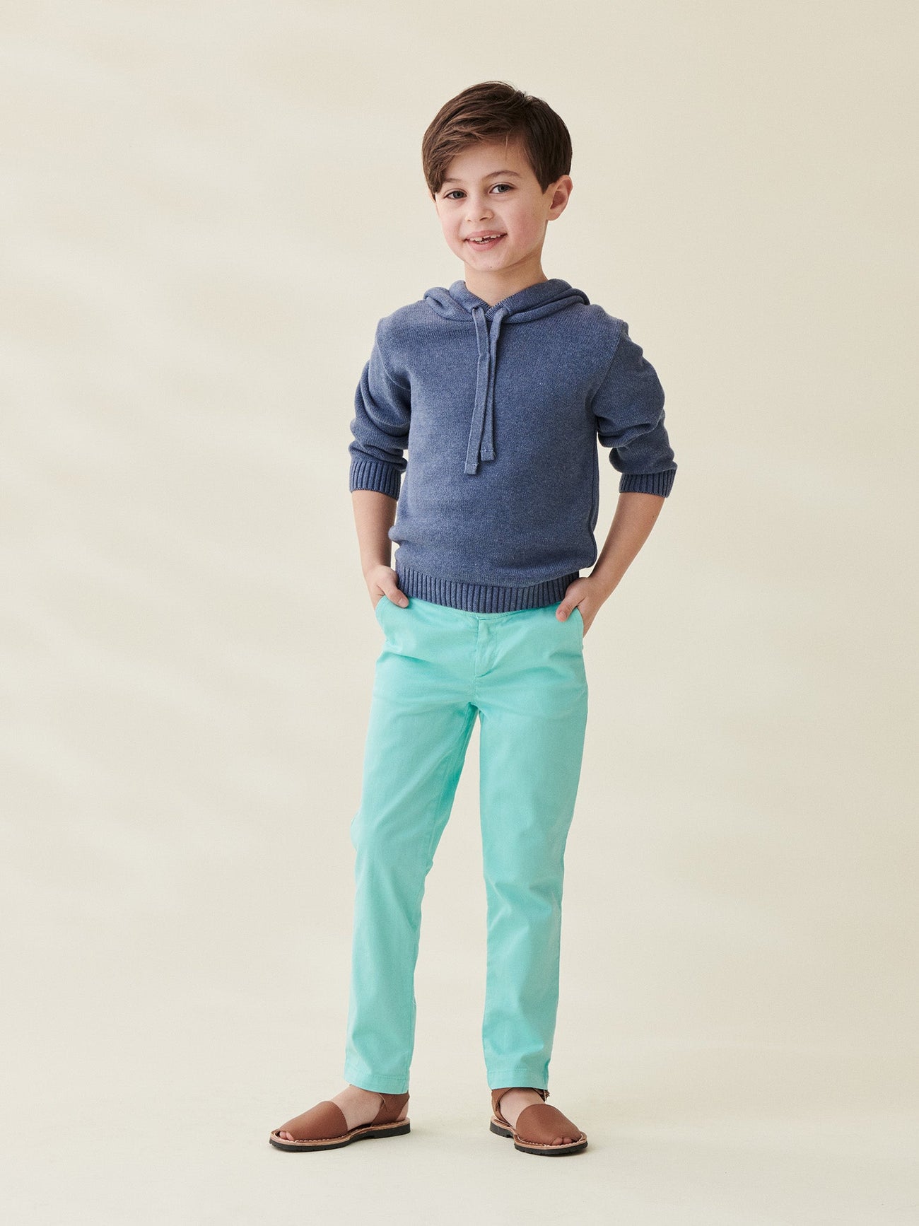 Turquoise Elio Boy Chinos