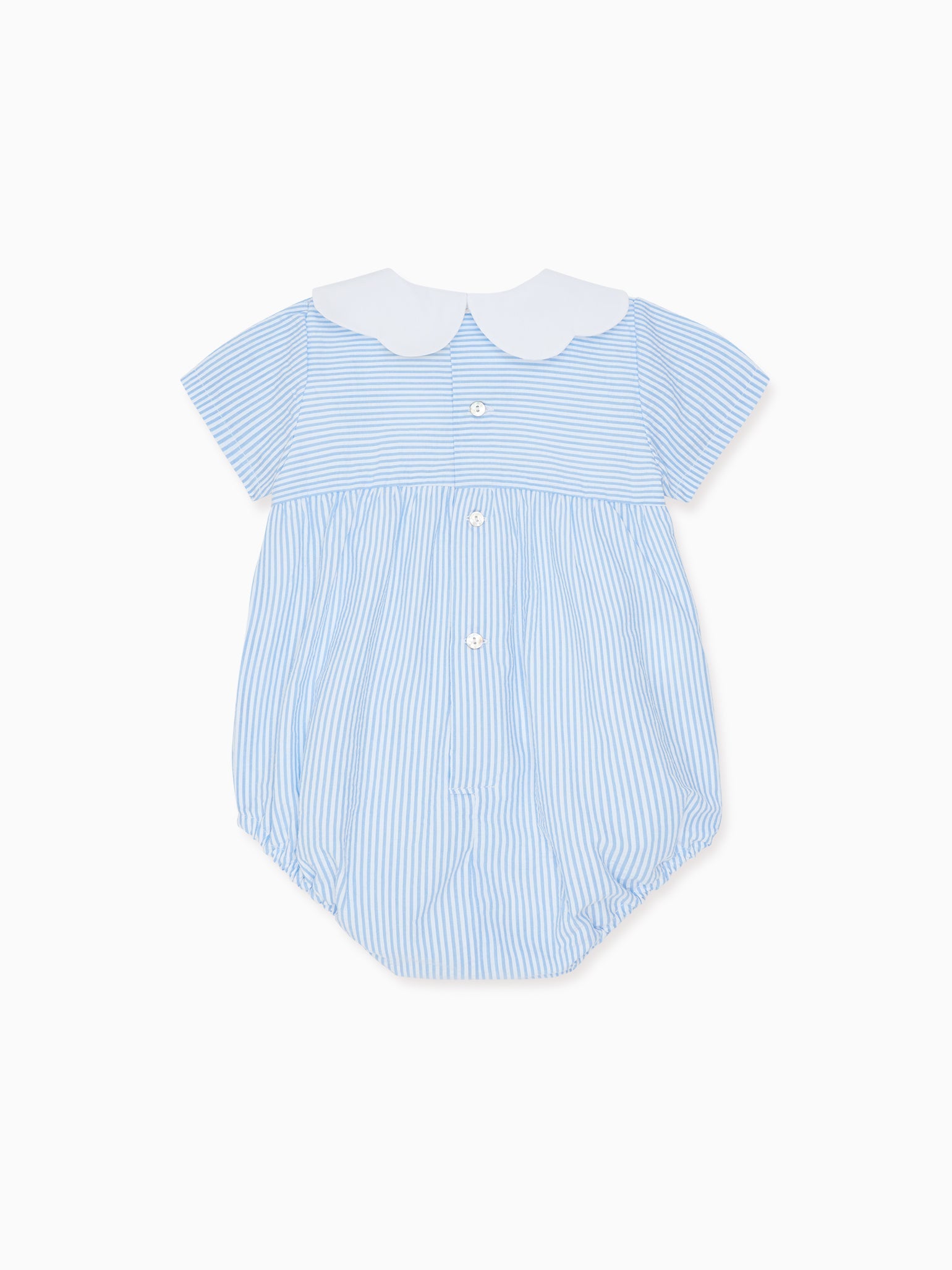 Blue Stripe Lina Baby Romper